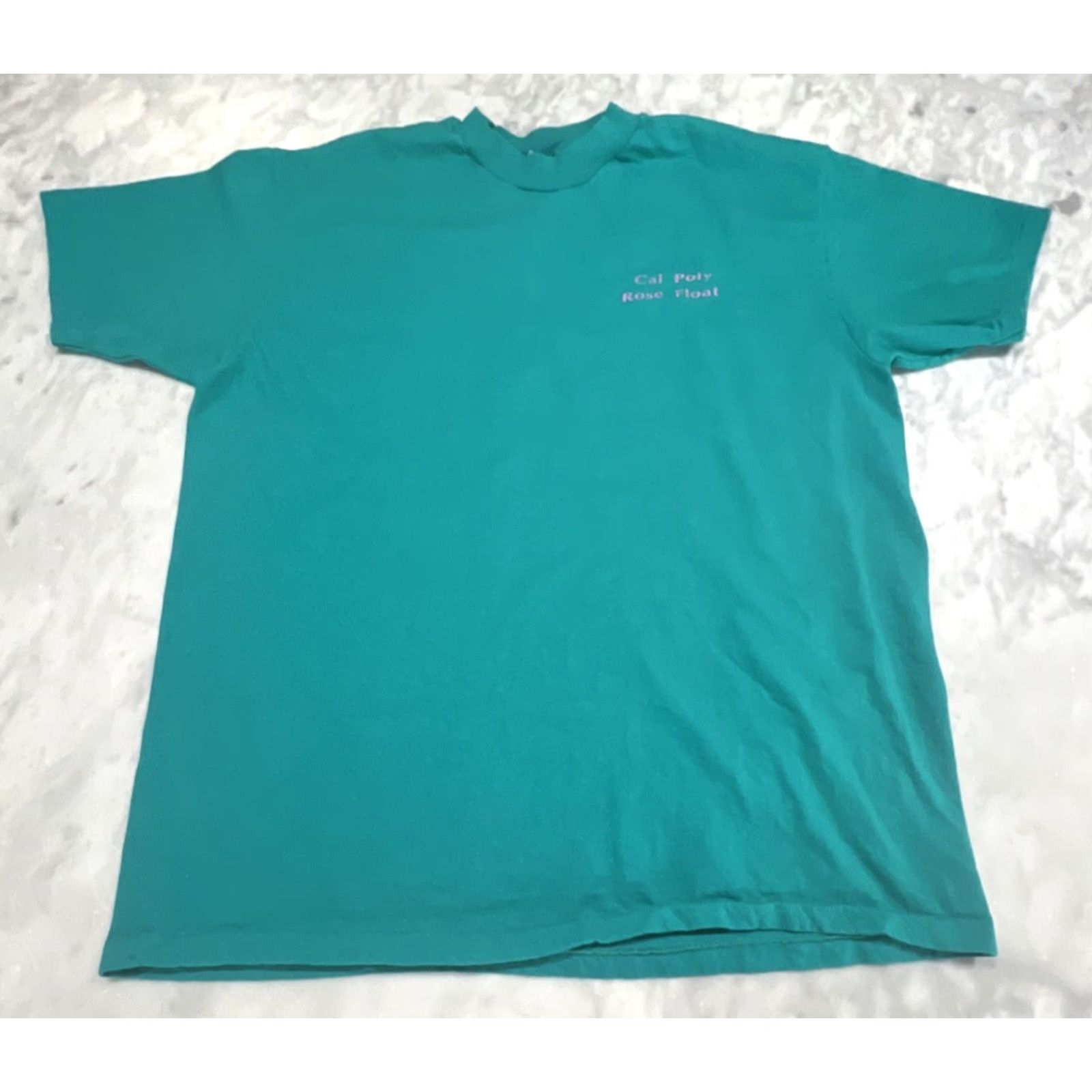 Hanes VINTAGE Cal Poly Float Club Yes- We Know Nothing Single Stitch Green T Shirt XL Mens Size US XL / EU 56 / 4 - 6 Thumbnail