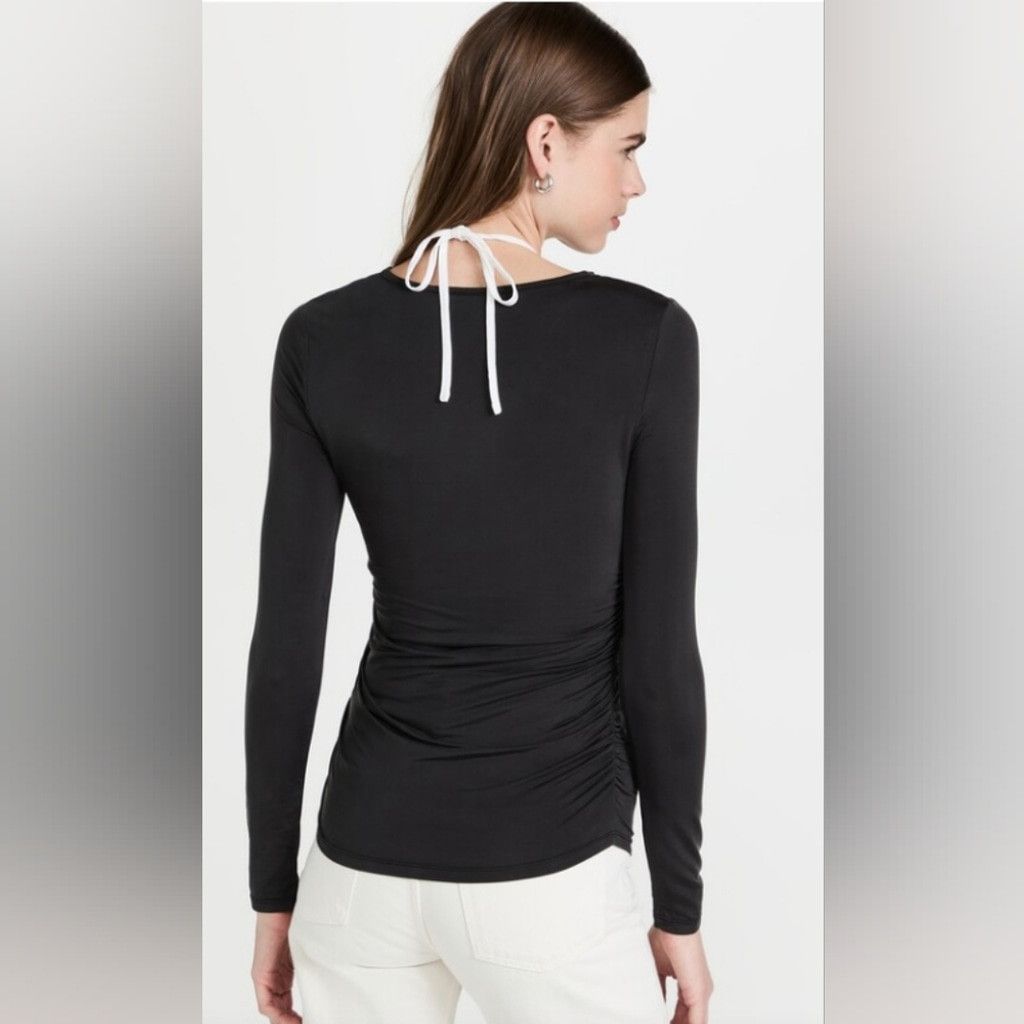 Jonathan Simkhai Jonathan Simkhai Black Adjustable Cut Out Long Sleeve Top Size M / US 6-8 / IT 42-44 - 3 Thumbnail