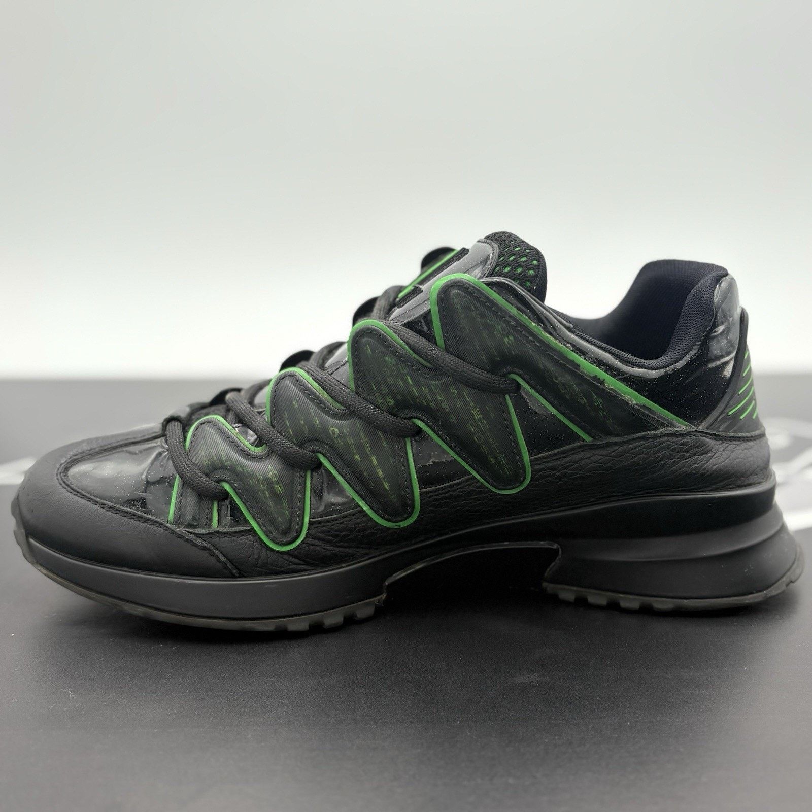 Louis Vuitton Louis Vuitton Digital Zig Zag Sneaker ' Black Green ' Size US 9 / EU 42 - 4 Thumbnail