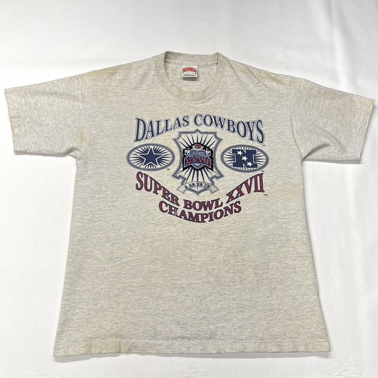 Nutmeg × Vintage VTG Dallas Cowboys Tee Shirt Grey Champion Rose Bowl 90s Size US L / EU 52-54 / 3 - 1 Thumbnail