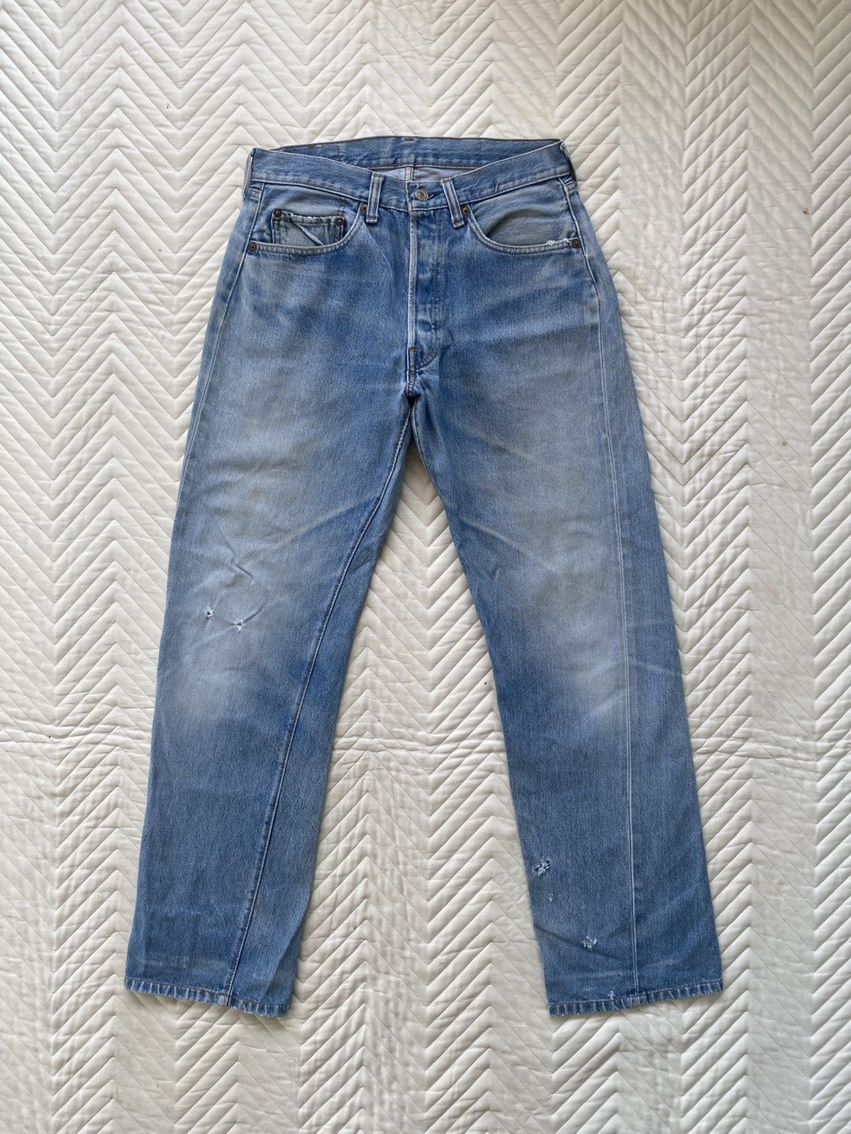 Levi's True Vintage 70s Levis 501 Small E Selvedge Size US 30 / EU 46 - 1 Thumbnail