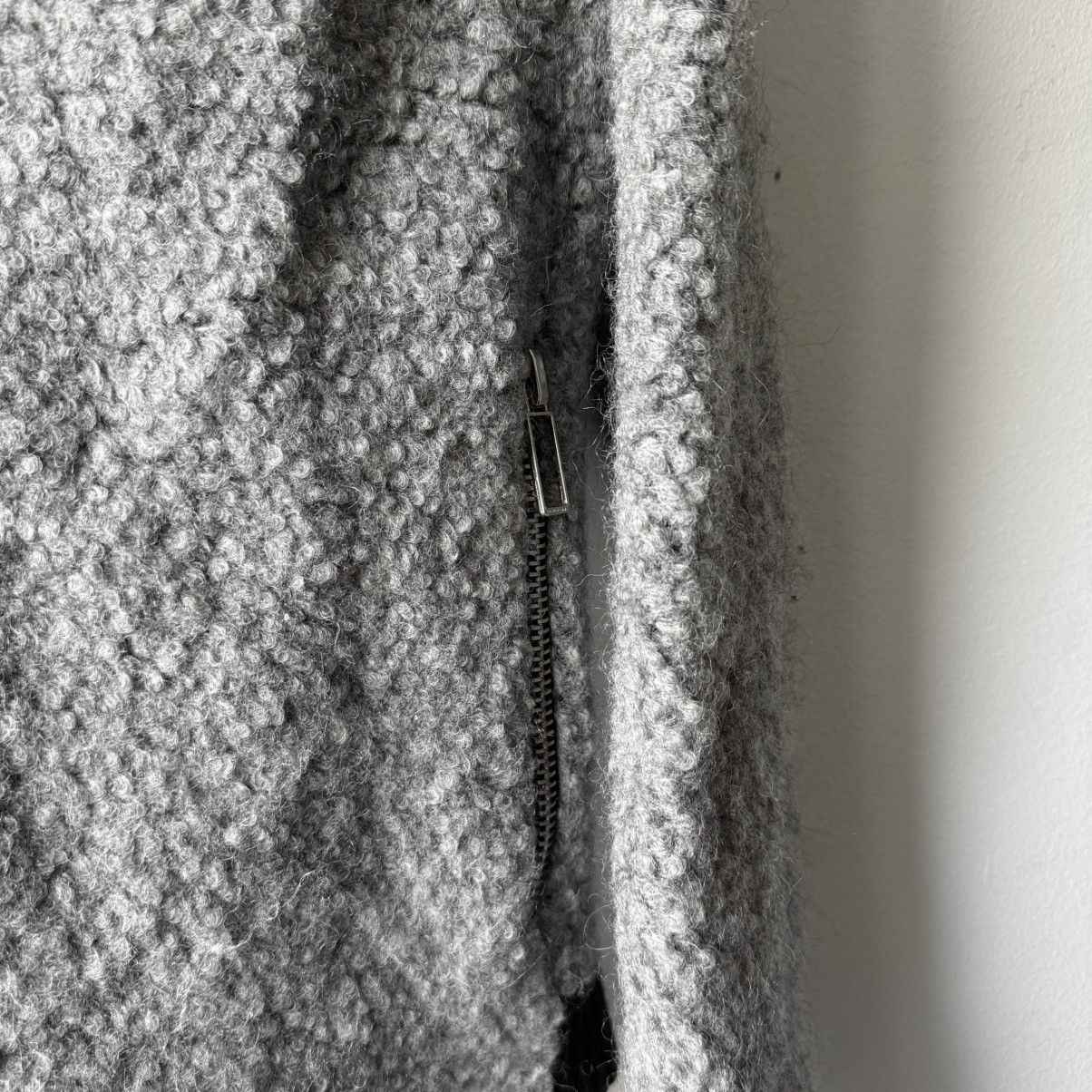 Dior Dior Homme FW2009 Gray Asymmetric Drape Collar Mohair Jacket Size US M / EU 48-50 / 2 - 3 Thumbnail