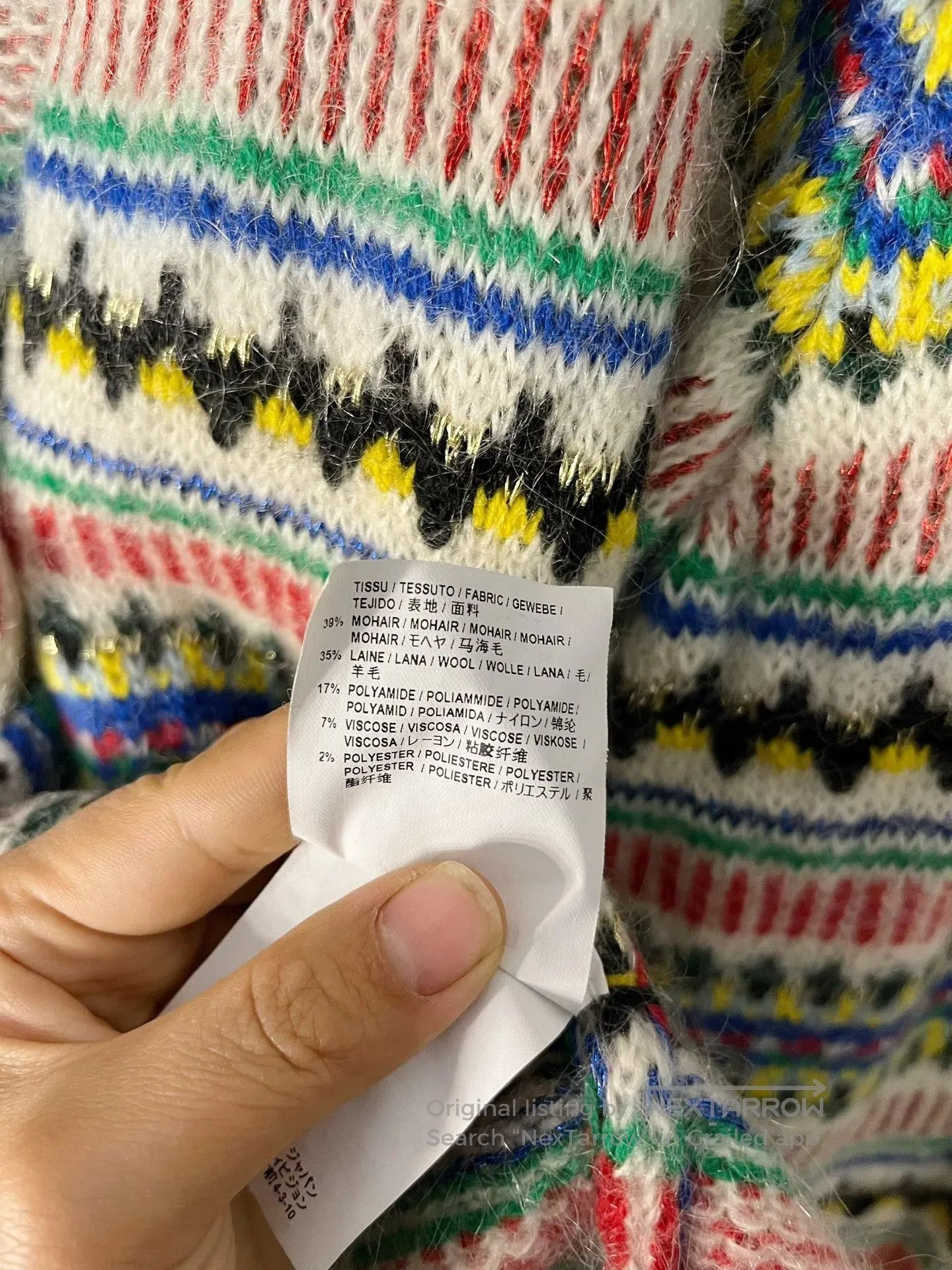 Saint Laurent Paris Saint Laurent Fair Isle V. Size M / US 6-8 / IT 42-44 - 4 Thumbnail