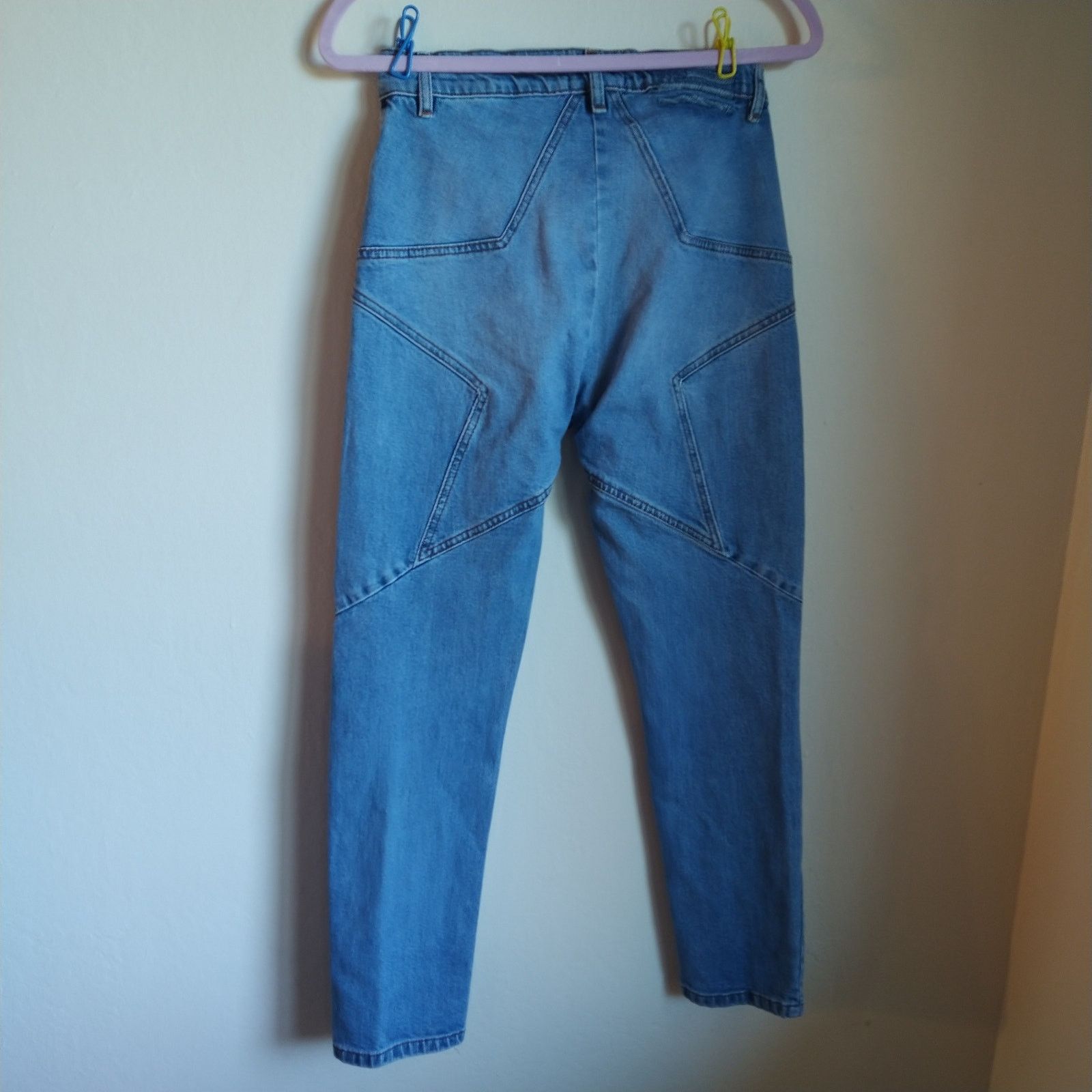 Other REVICE 27 HIGH WAISTED SKINNY STAR BLUE JEANS Star Pants Size 27" / US 4 / IT 40 - 1 Thumbnail