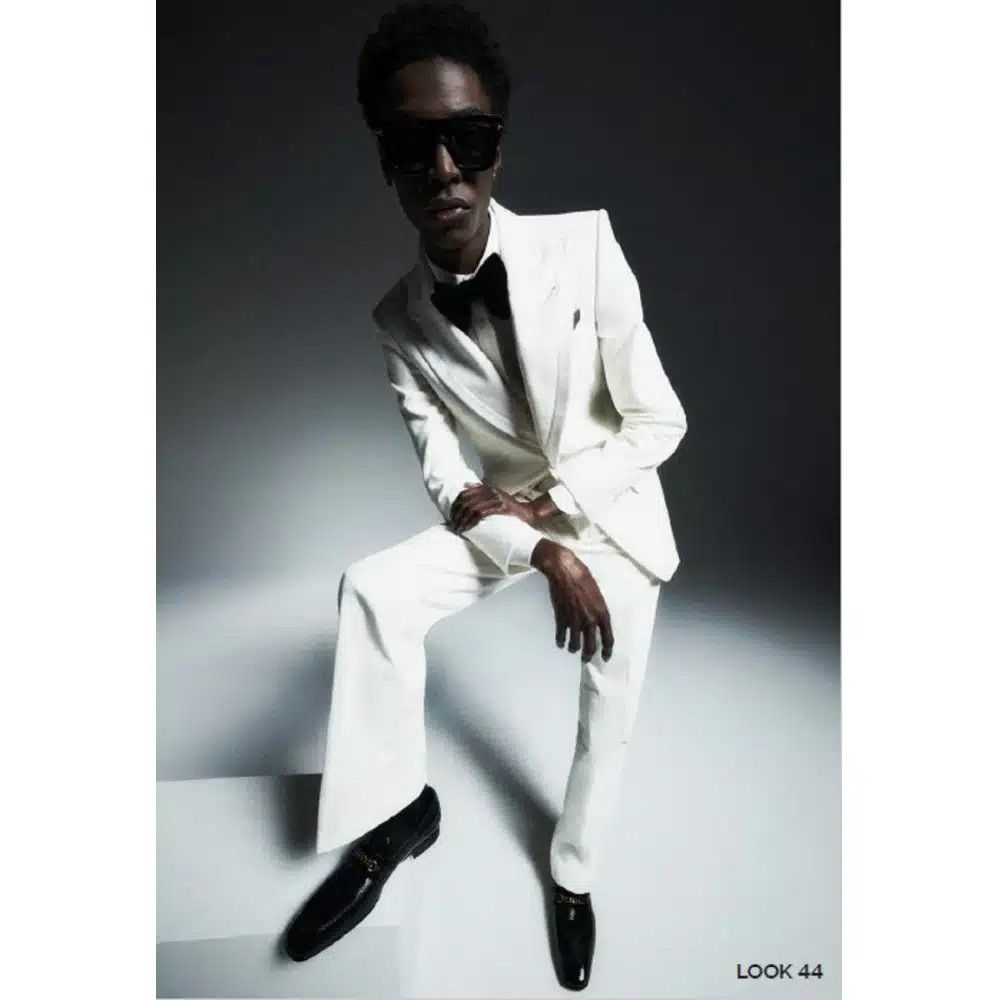 Tom Ford o1loc1c1025 PEAWT6 Light Velvet Pant in White Size US 36 / EU 52 - 2 Thumbnail