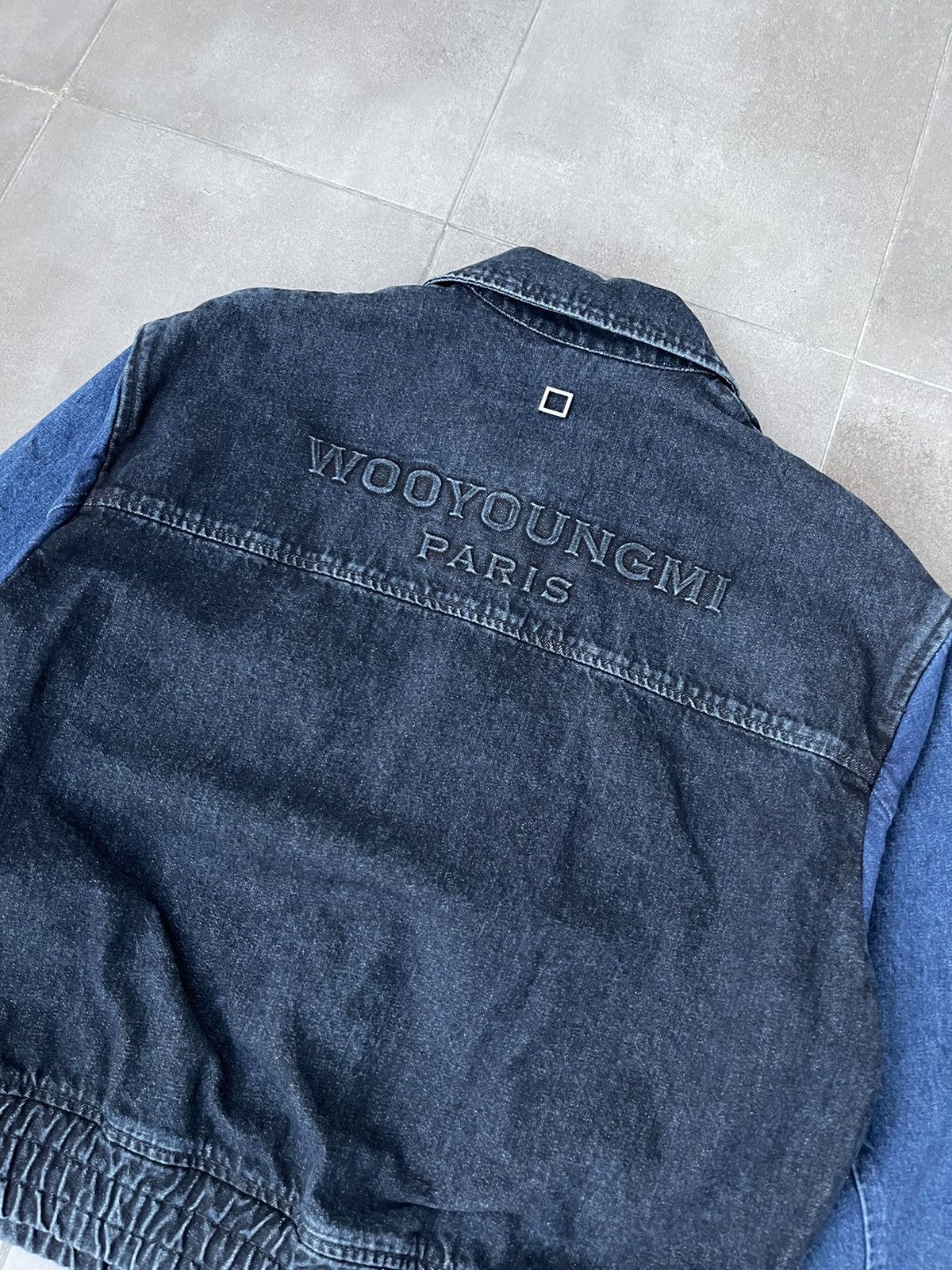 Wooyoungmi !DS! AW23 Wooyoungmi Navy Varsity Denim Jumper Jacket Size US L / EU 52-54 / 3 - 17 Thumbnail