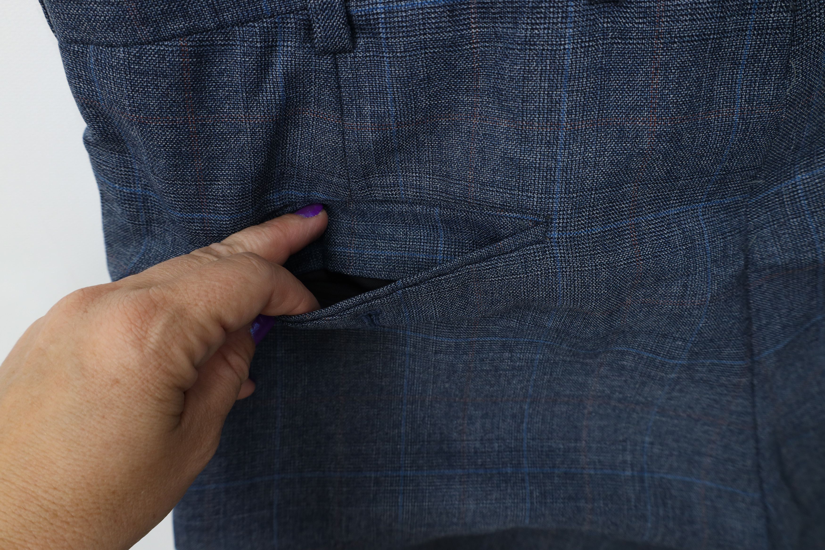 Vintage 70s Streetwear Knit Bell Bottoms Chino Pants Plaid
