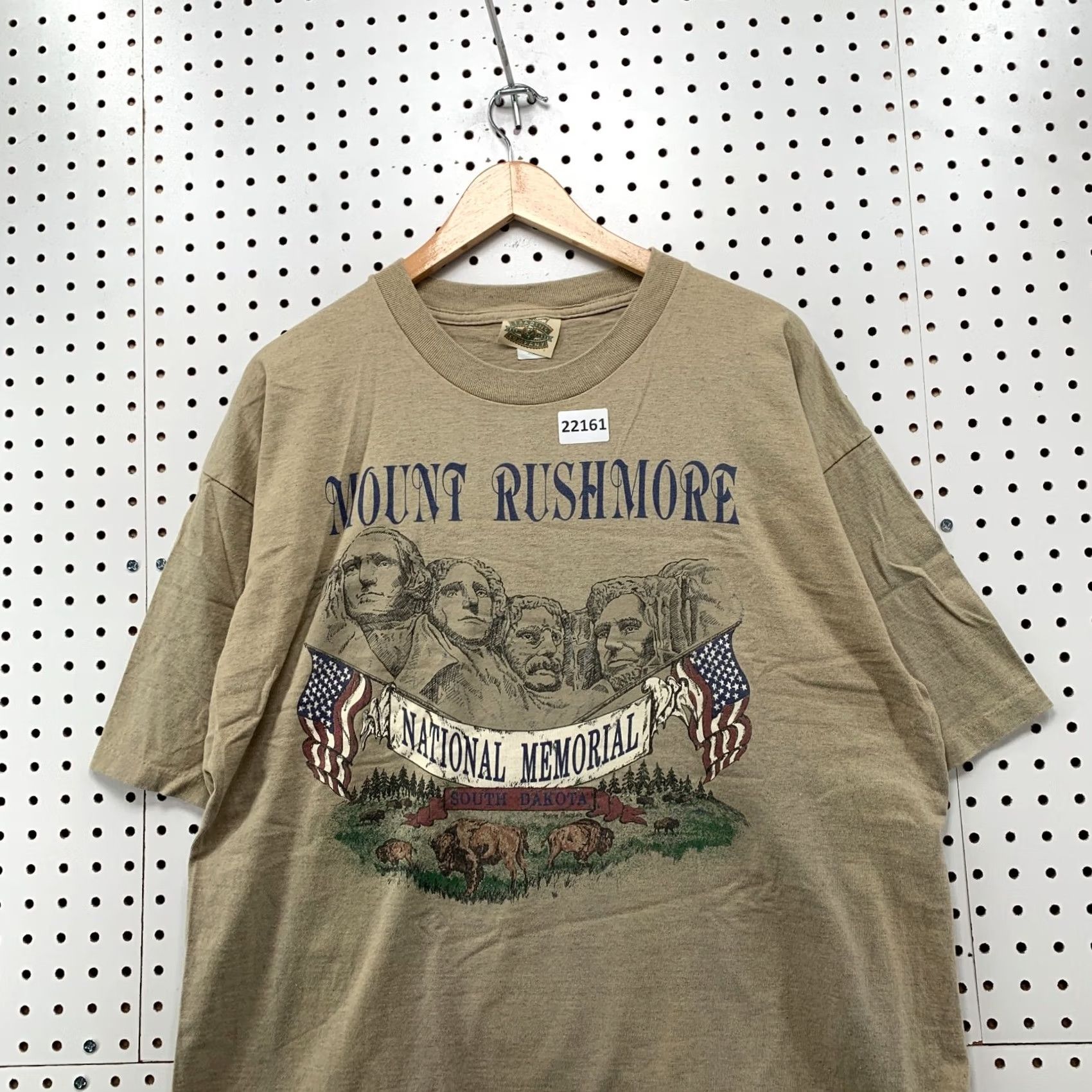 Vintage VINTAGE 90s Shirt Brown Mount Rushmore USA Made Adult XL Mens Size US XL / EU 56 / 4 - 5 Thumbnail