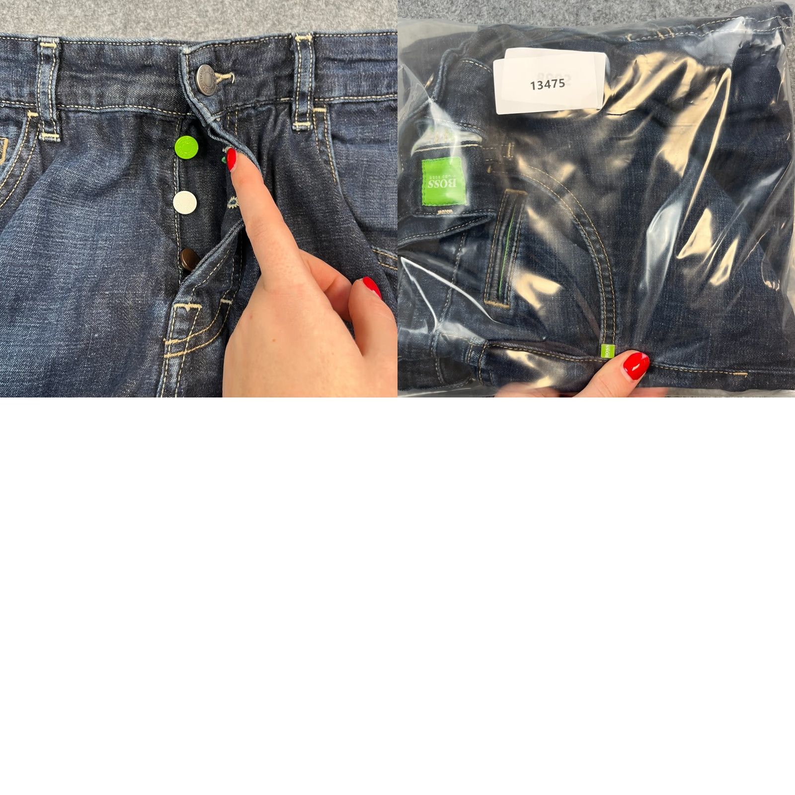 Hugo Boss HUGO BOSS Jeans Regular Tapered 32 32 Dark Wash Blue Green Label Cotton jeans Men 5-Pocket Denim Dark Wash 32 in Inside Leg 32 in Mens Jeans Size US 32 / EU 48 - 9 Thumbnail