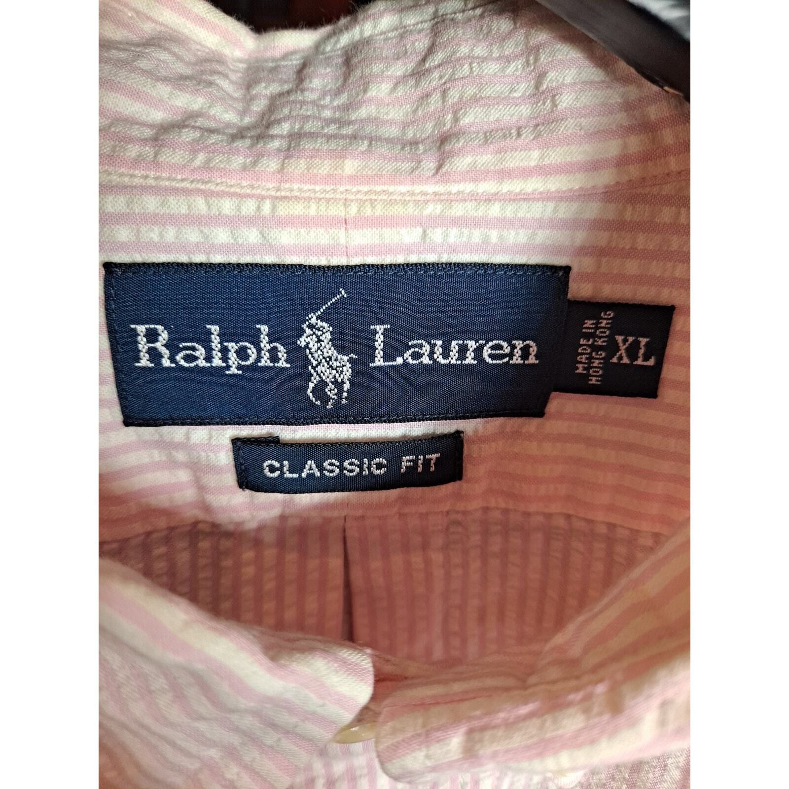 Ralph Lauren Ralph Lauren Men's Classic Fit Stripe Half Sleeve Poplin But Size US XL / EU 56 / 4 - 5 Thumbnail