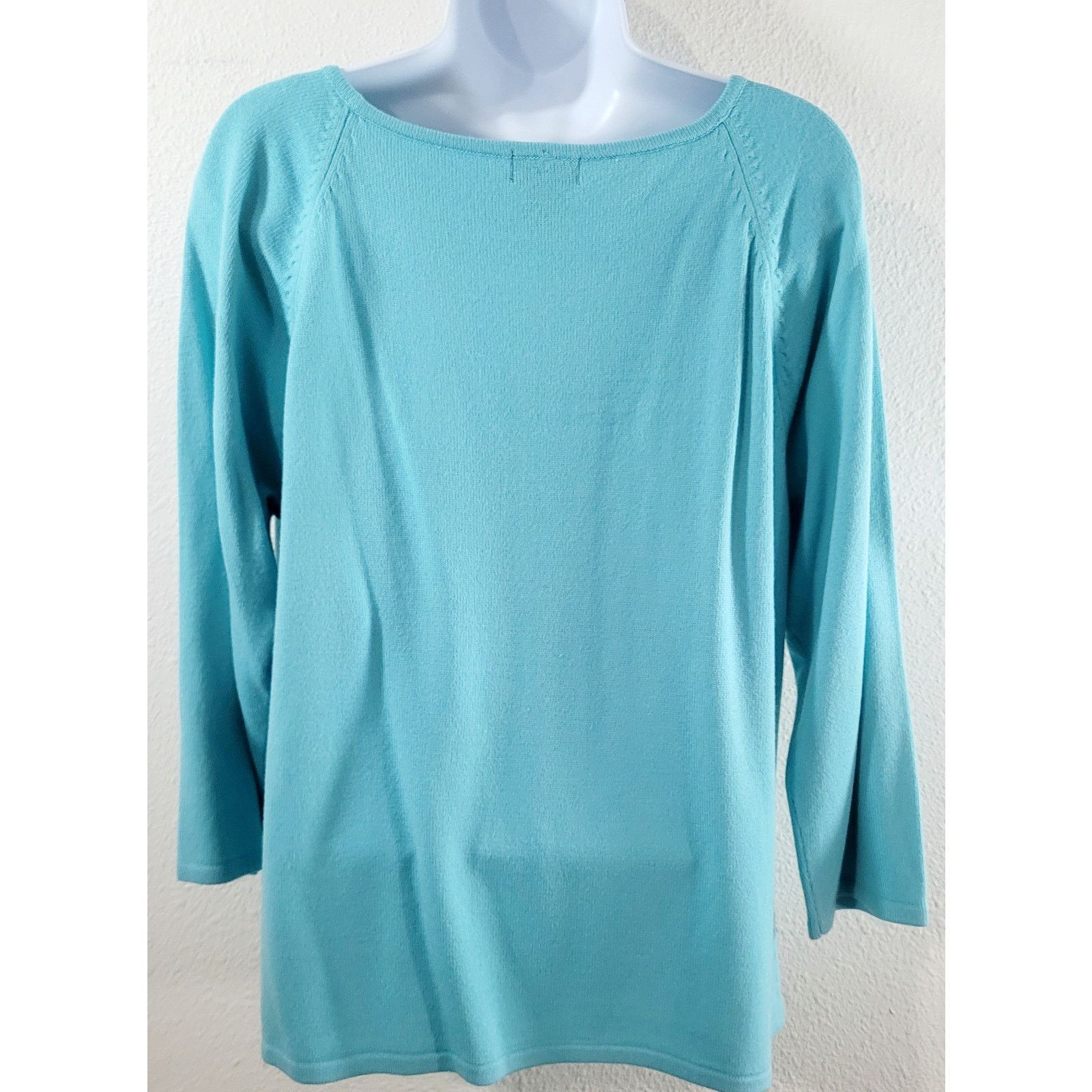 Other RQT Blue White Argyle Print Sequin Sweater Top XL Size XL / US 12-14 / IT 48-50 - 3 Thumbnail