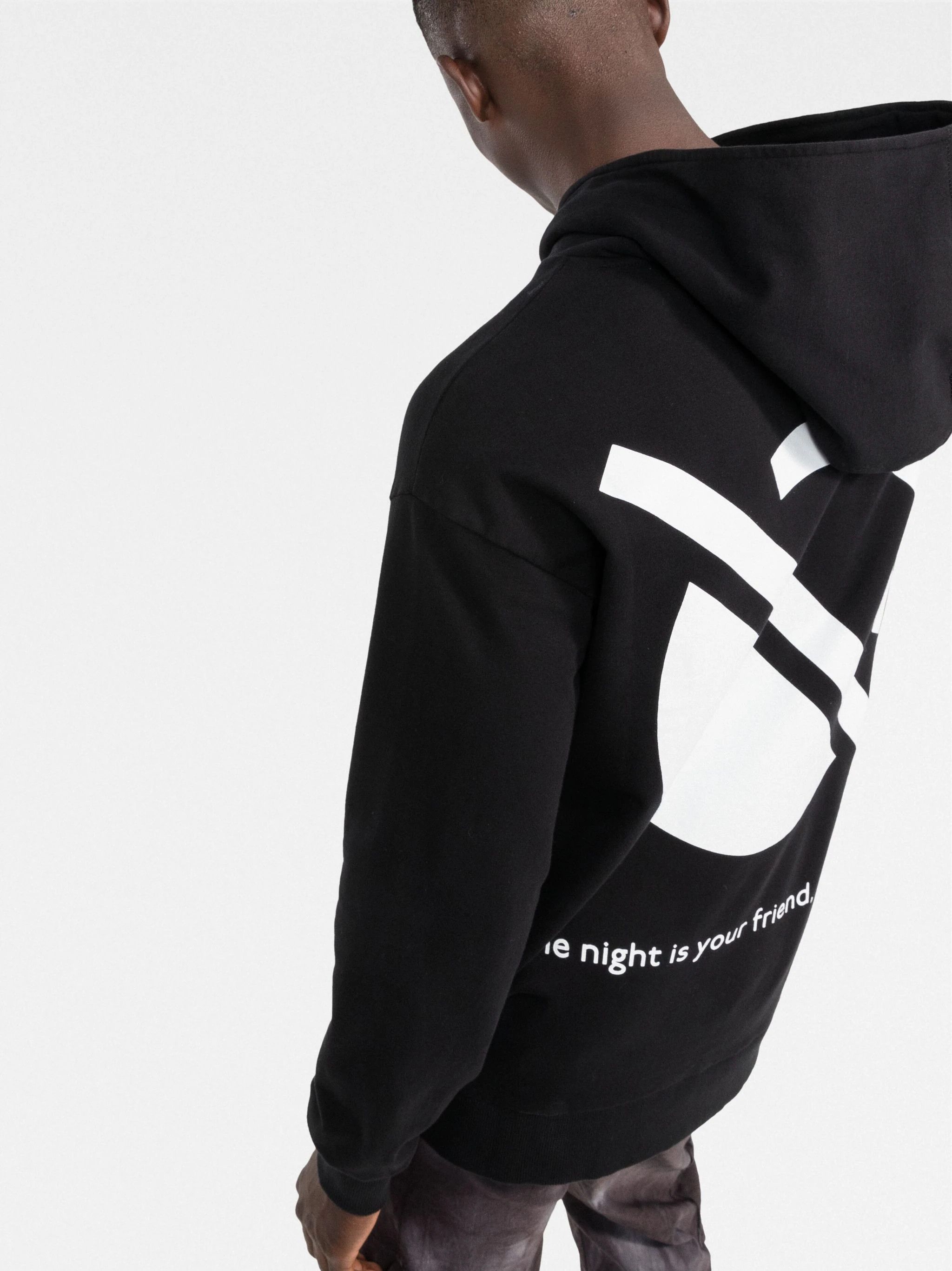 Thom Krom Thom Krom Black Cotton Bone Hoddie Sweater with Print Size US XL / EU 56 / 4 - 5 Thumbnail
