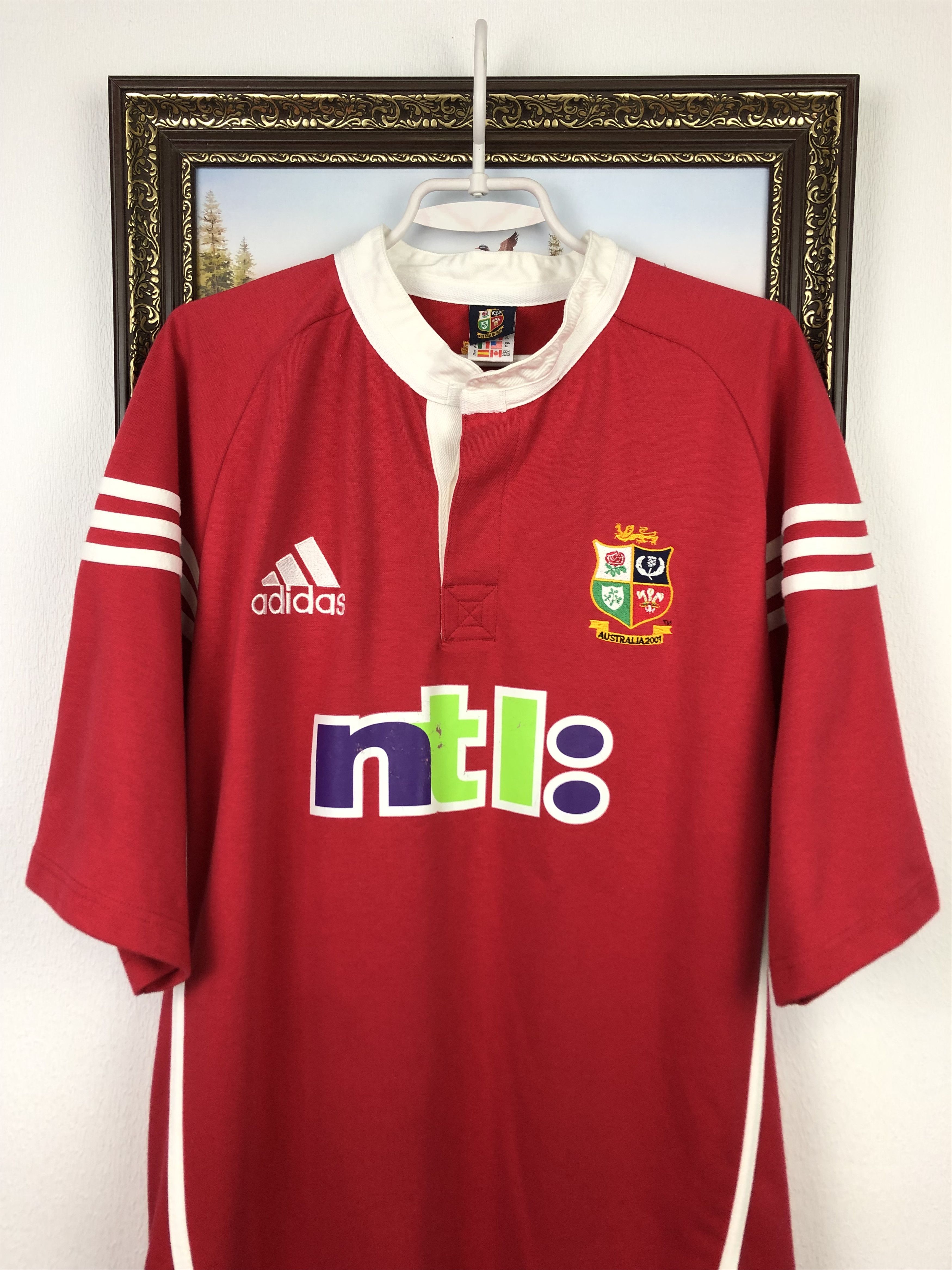Adidas Vintage British & Irish Lions Rugby Union Shirt Mens Jersey Size US XL / EU 56 / 4 - 2 Thumbnail