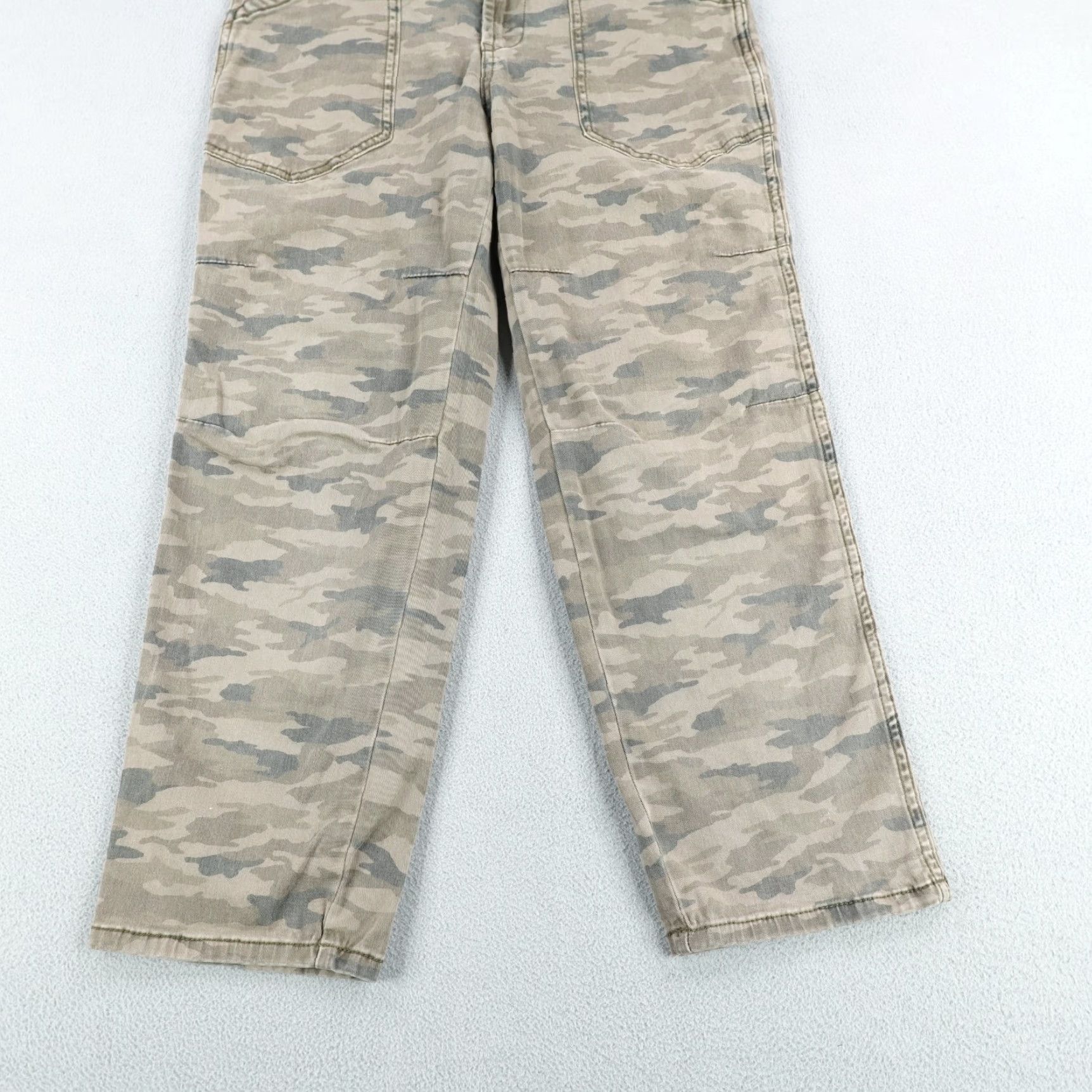 Anthropologie VINTAGE Anthropologie Brown Camo Pants Womens 28 Cropped Embroidered Utility Casual Workwear Size 28" / US 6 / IT 42 - 3 Thumbnail
