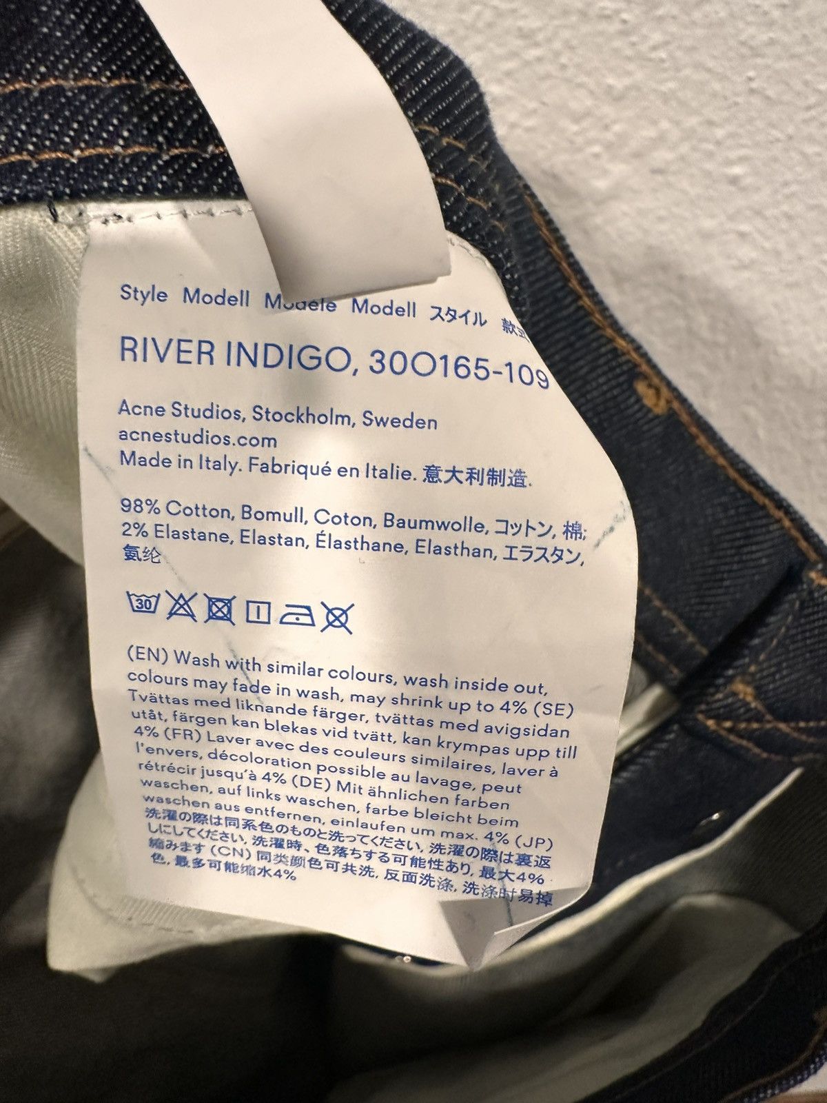 Acne Studios Acne Studios Indigo River Slim Tapered Jeans Size US 36 / EU 52 - 6 Thumbnail