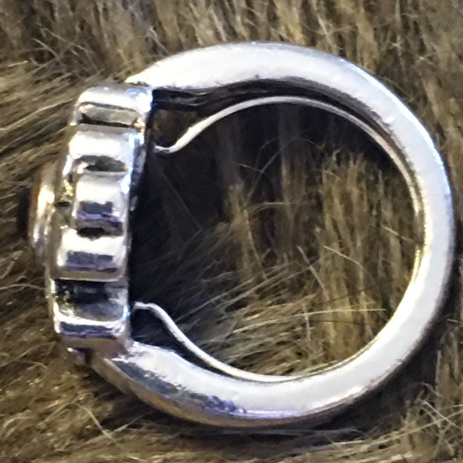 Vintage Ladies vintage silver plated filigree design ring Size ONE SIZE - 7 Thumbnail