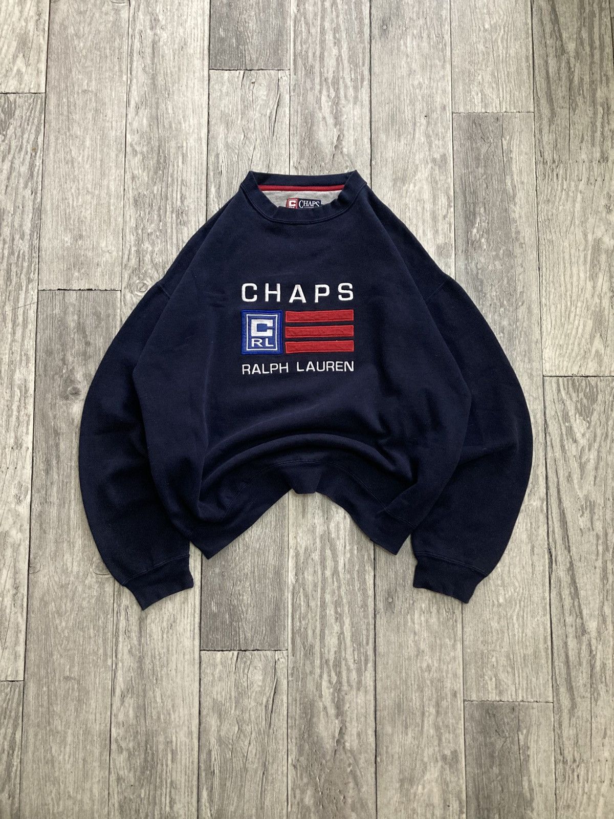 Chaps Ralph Lauren × Polo Ralph Lauren × Vintage Vintage 90s chaps Polo Ralph Lauren crewneck sweatshirt y2k Size US L / EU 52-54 / 3 - 2 Thumbnail
