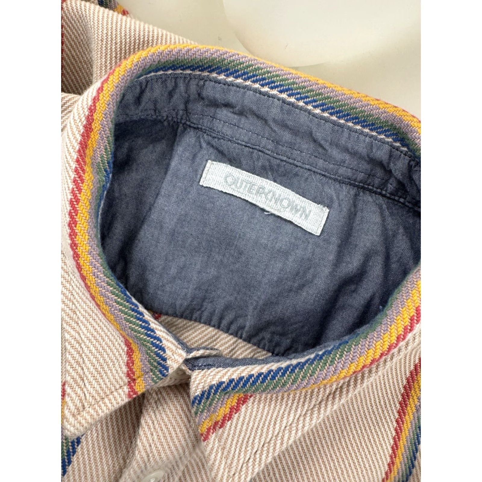Outerknown Outerknown Shirt Jacket 2XL Striped Heavy Duty Blanket / Multicolor Button-Up Long Sleeve Mens J5 Size US XXL / EU 58 / 5 - 5 Thumbnail
