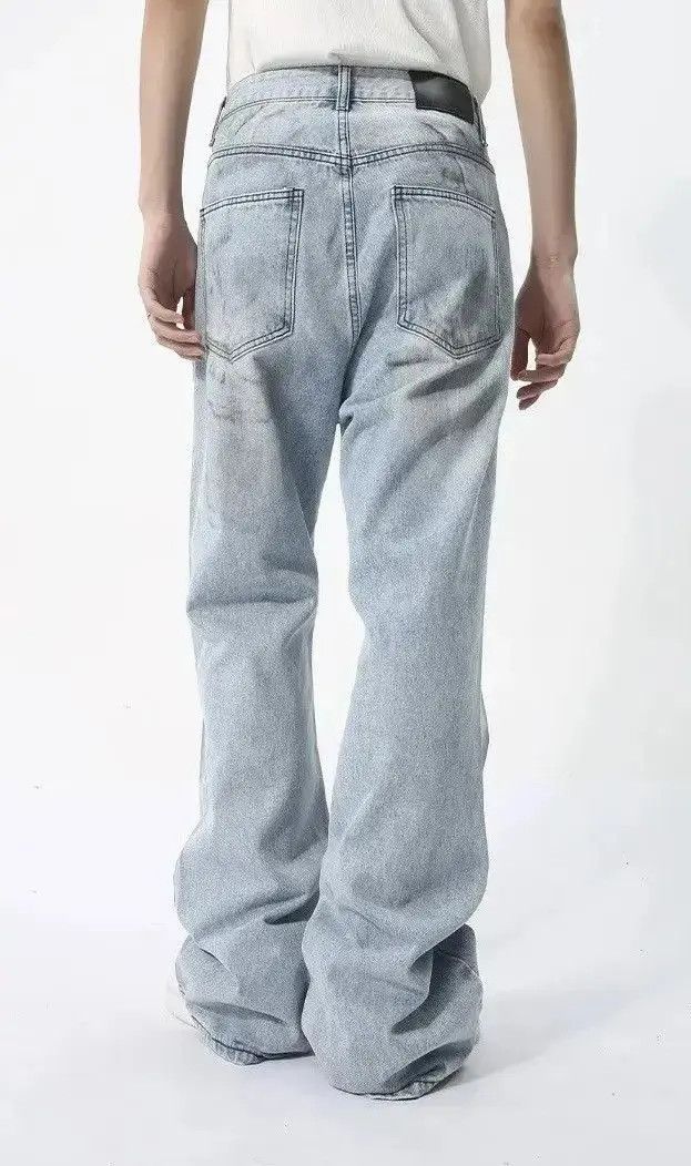 Japanese Brand Men Washed Ripped Loose Jeans Size US 32 / EU 48 - 3 Thumbnail