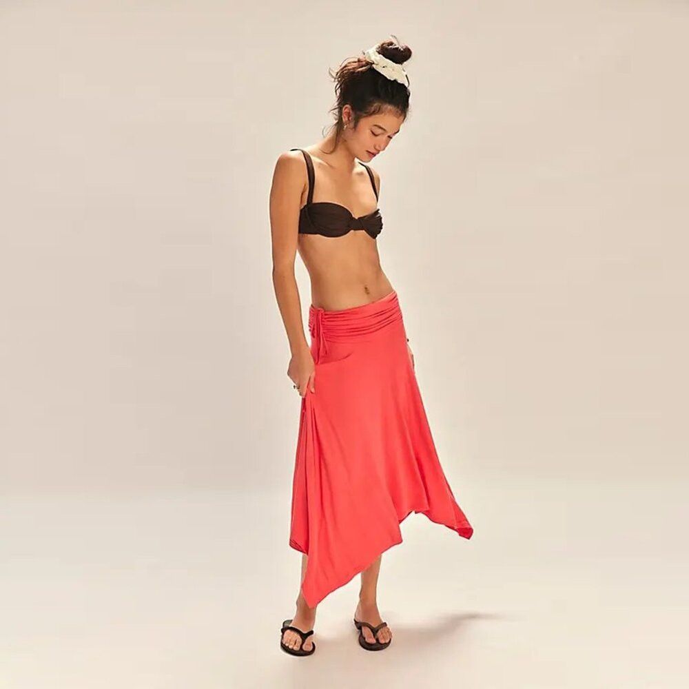 Free People NWT New Free People Zella Convertible Skirt In Corallish Si Size 36" / US 14 / IT 50 - 2 Thumbnail