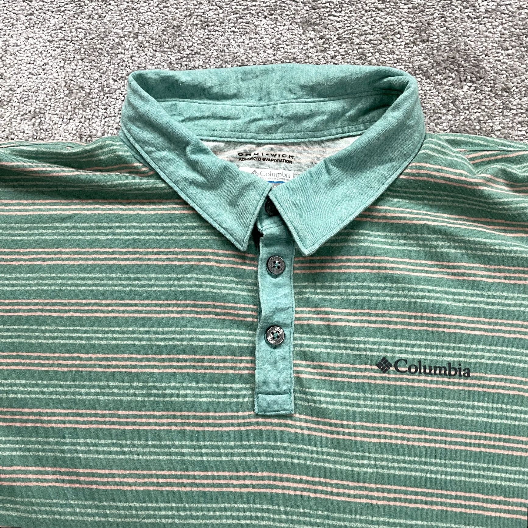 Vintage Columbia Omni Wick Shirt Men 2XL Green Short Sleeve Collared Knit Polo All Seasons USA Mens Size US XXL / EU 58 / 5 - 2 Thumbnail