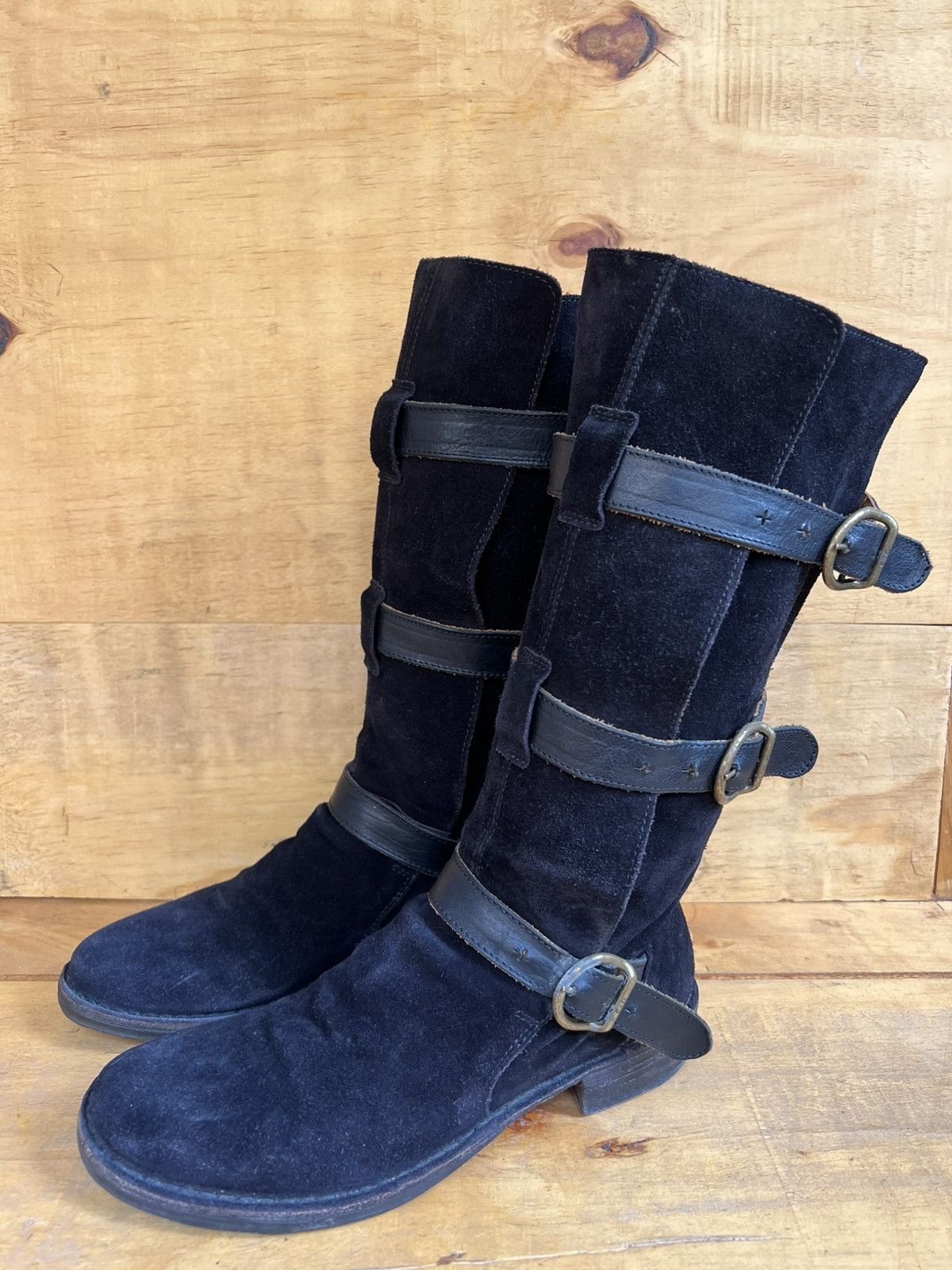 Fiorentini + Baker FIORENTINI+BAKER, Time-less 3 Buckle Black Suede Iconic Boot Size US 9 / IT 39 - 4 Thumbnail