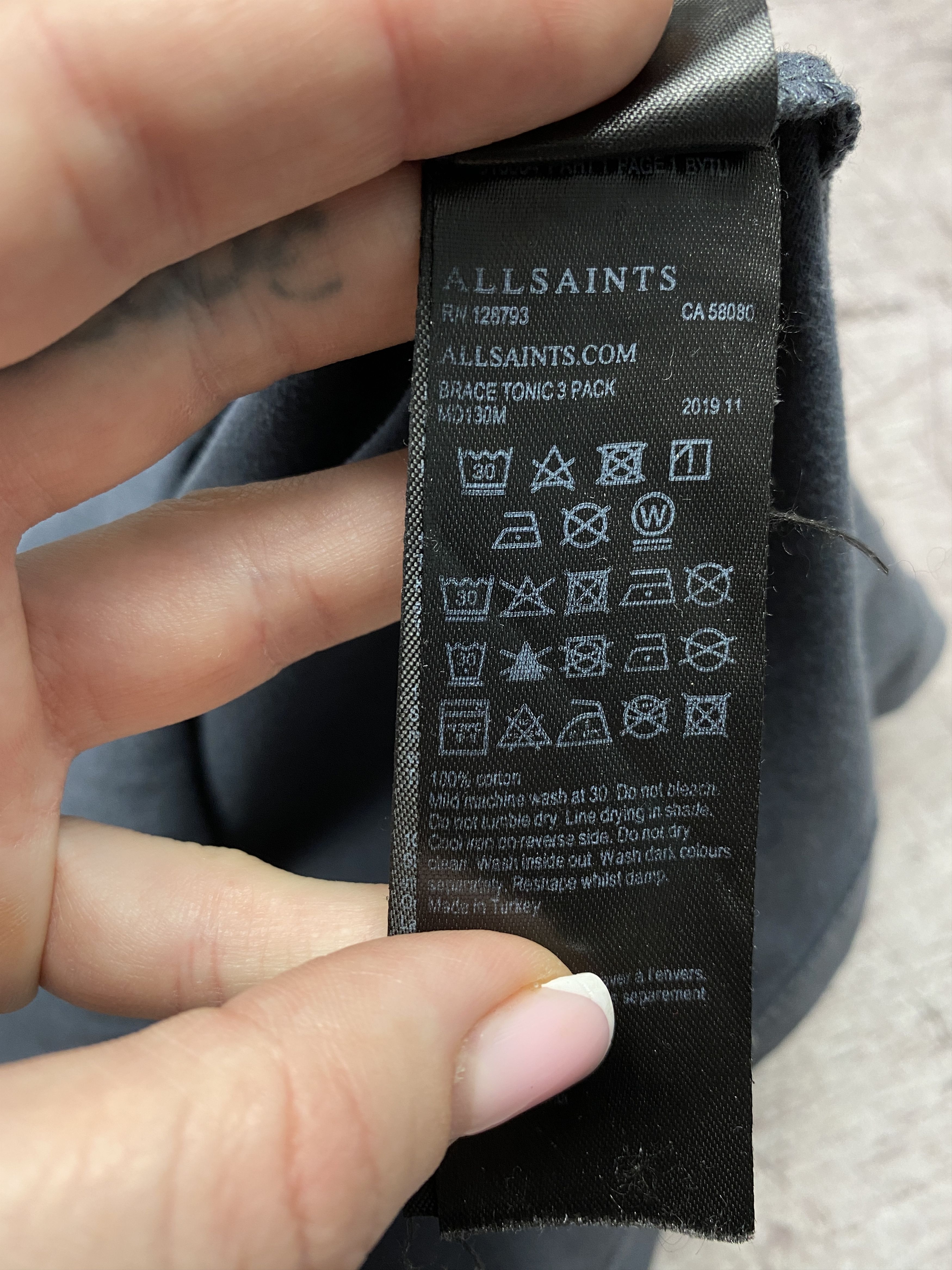 Allsaints × Vintage Allsaint Vintage Mens Brace Tonic Crew Neck T-Shirt Size US XS / EU 42 / 0 - 5 Thumbnail