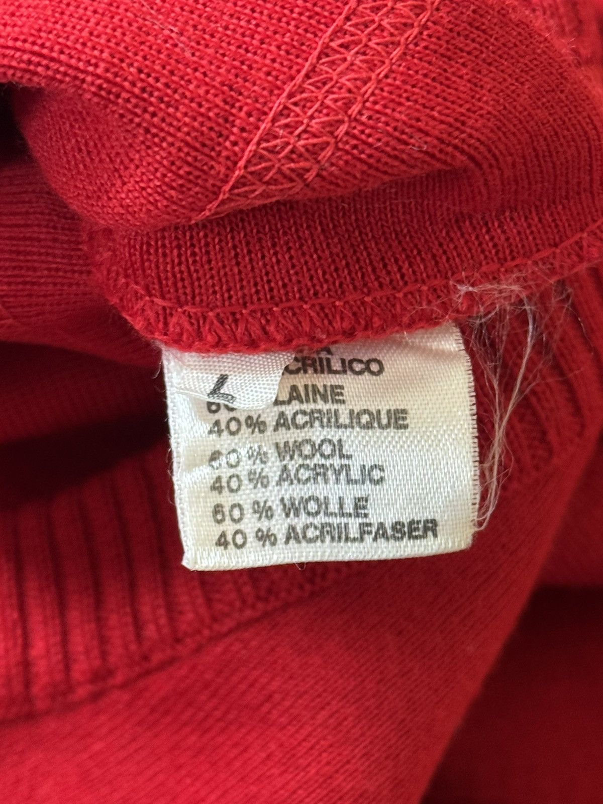 Paul & Shark × Vintage Paul & Shark L Red v-neck sweater knitwear jumper pullover Size US L / EU 52-54 / 3 - 11 Thumbnail