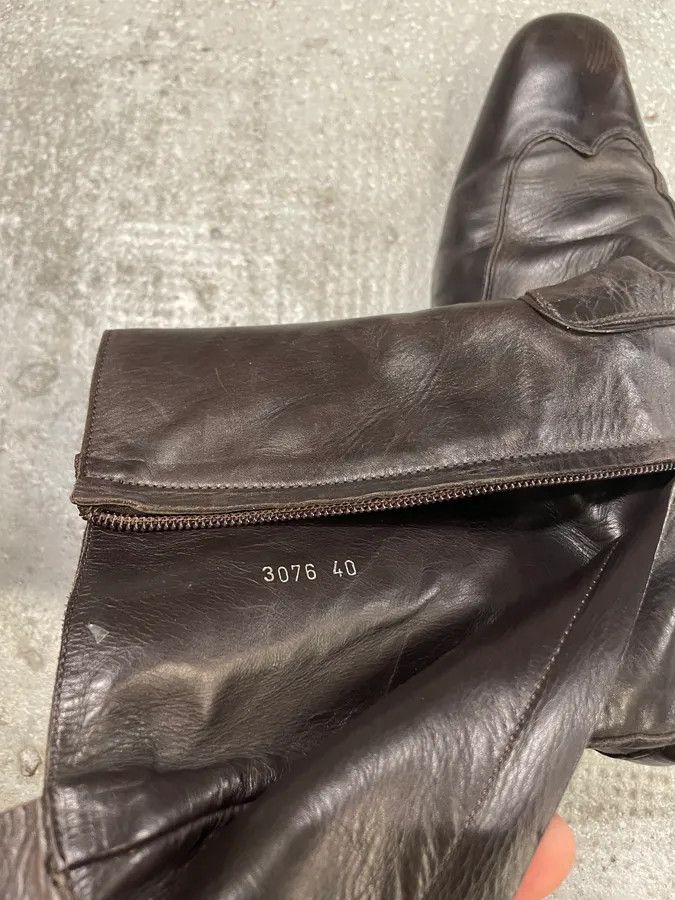 Saint Laurent Paris 1990s Yves Saint Laurent Rive Gauche Black Leather Ankle Boots Size US 7 / EU 40 - 9 Thumbnail