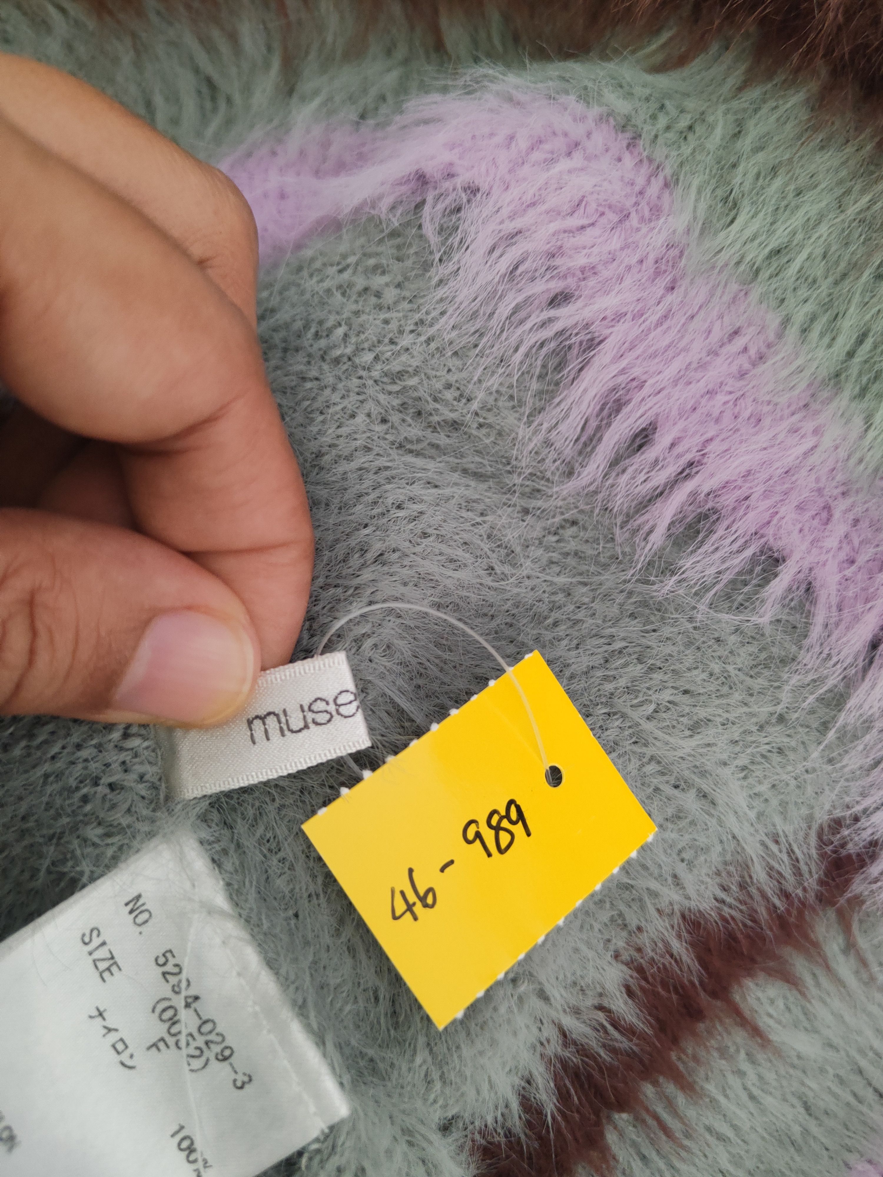 Japanese Brand DL Muse muse Gray Fur Mohair shaggy Knitwear #46-989 Size M / US 6-8 / IT 42-44 - 14 Thumbnail
