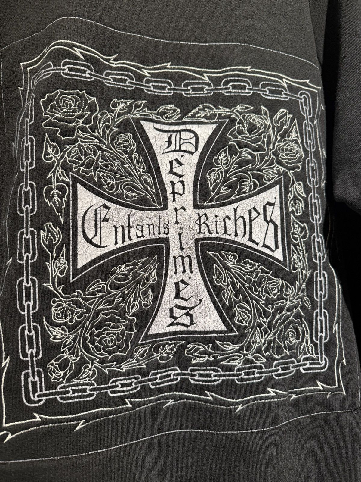 Enfants Riches Deprimes IRON CROSS HOODIE Size US XL / EU 56 / 4 - 7 Thumbnail