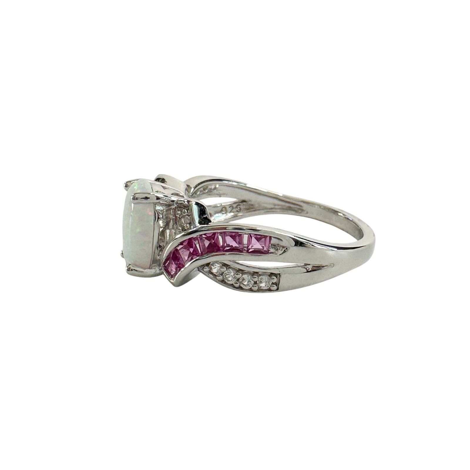 Other Beautiful Lab Created Opal & Sapphire Ring - Size 7 Size ONE SIZE - 7 Thumbnail
