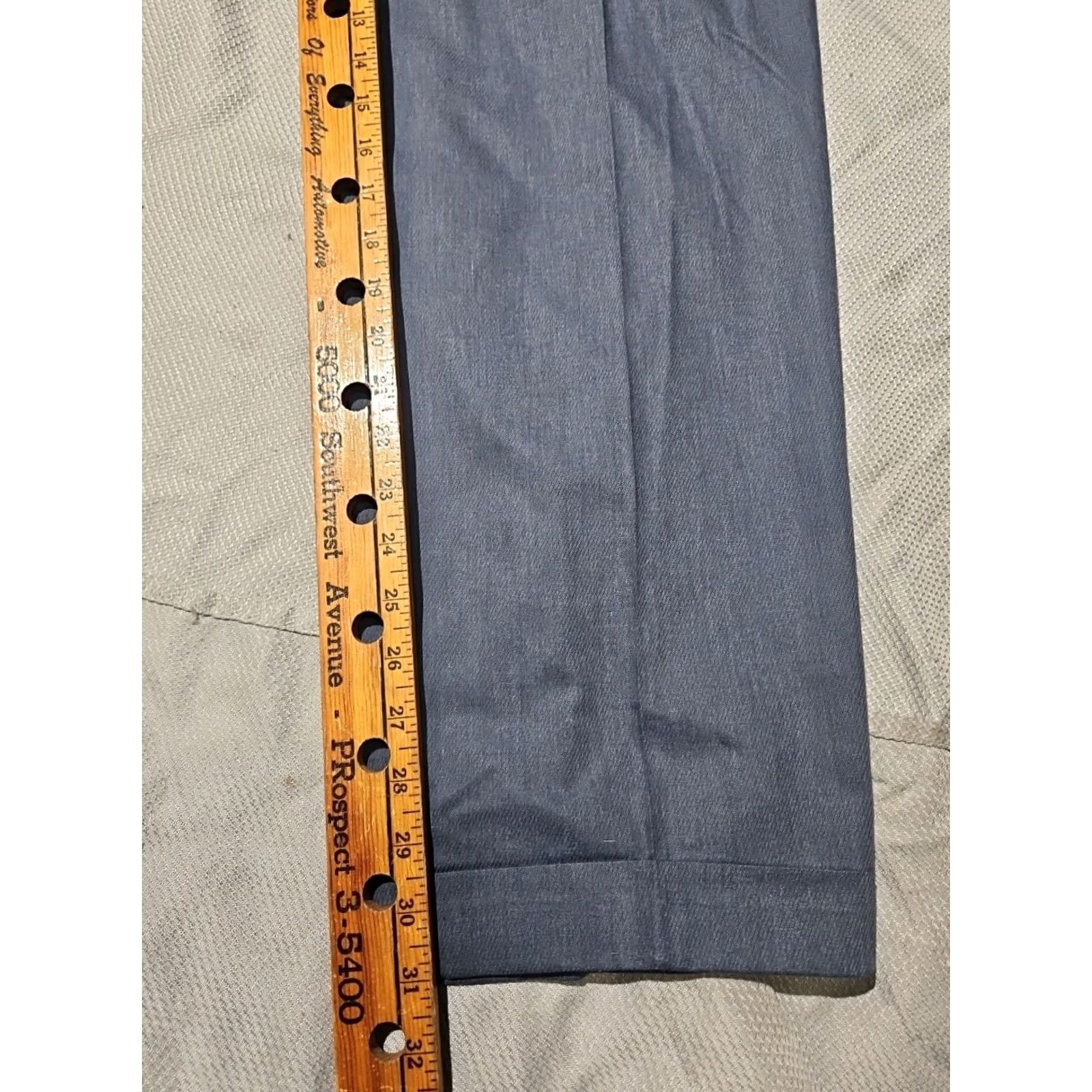 Ermenegildo Zegna Ermenegildo Zegna Pants Mens Size 36 Blue Pleated Dress Casual Trousers Size US 36 / EU 52 - 7 Thumbnail