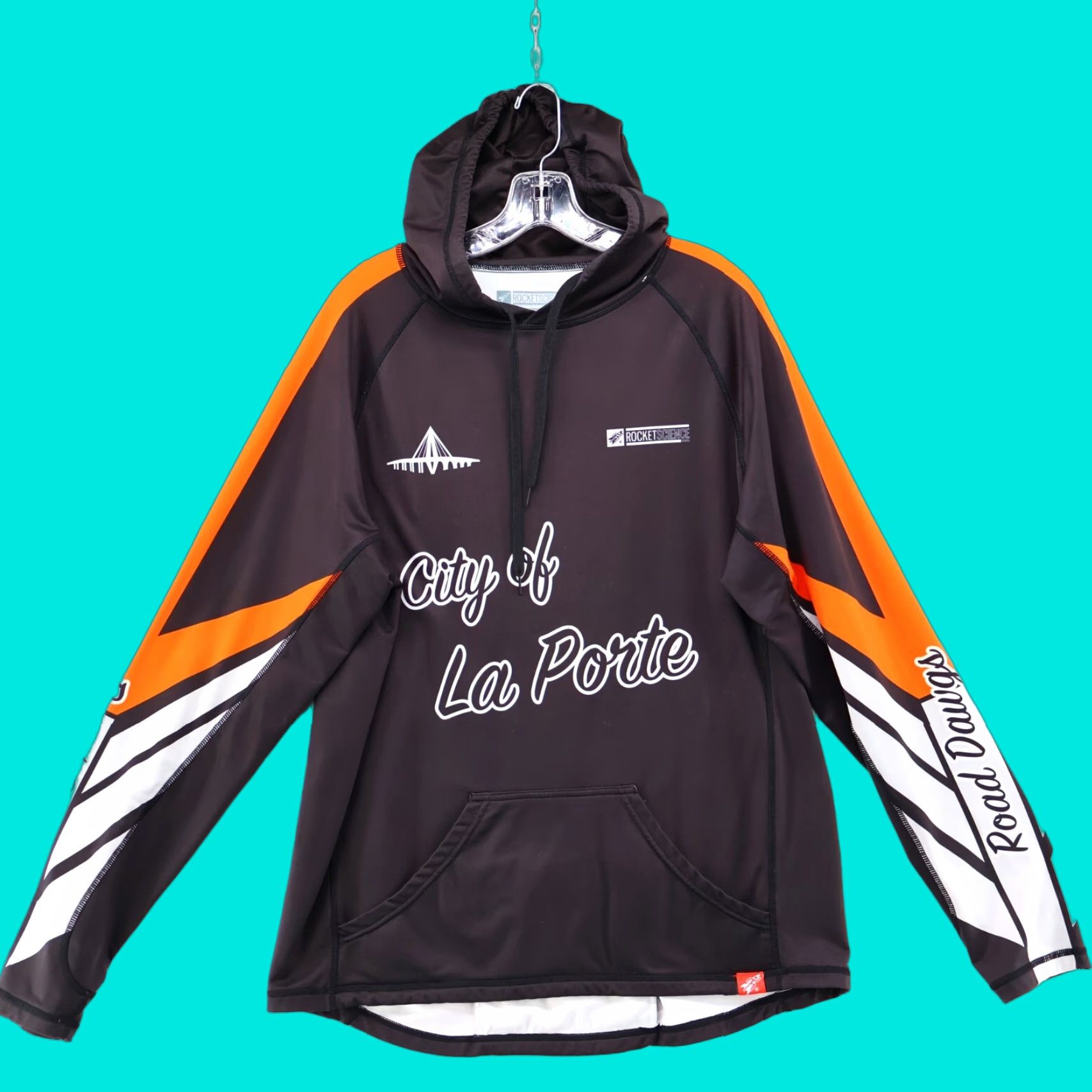Vintage VINTAGE ROCKET Science Sports Racing Sweatshirt Hoodie Men L Black Orange Fleece Logo Pullover Size US L / EU 52-54 / 3 - 1 Thumbnail