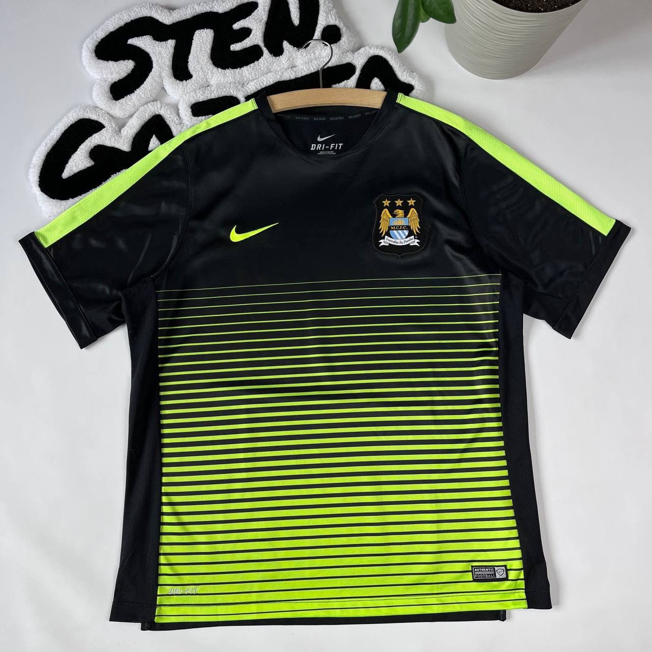 Vintage Nike Manchester City Football Training Shirt 2014/2015 Size US XL / EU 56 / 4 - 3 Thumbnail