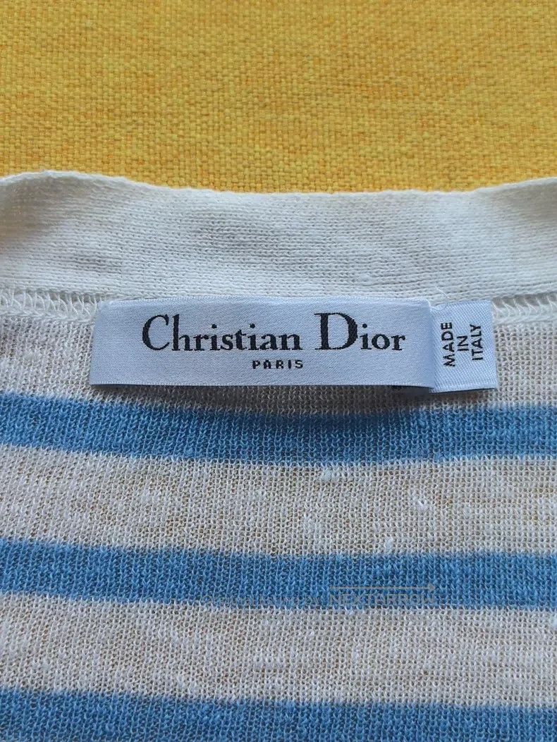Dior Dior Blue and white striped knitted cardigan coat Size XS / US 0-2 / IT 36-38 - 3 Thumbnail