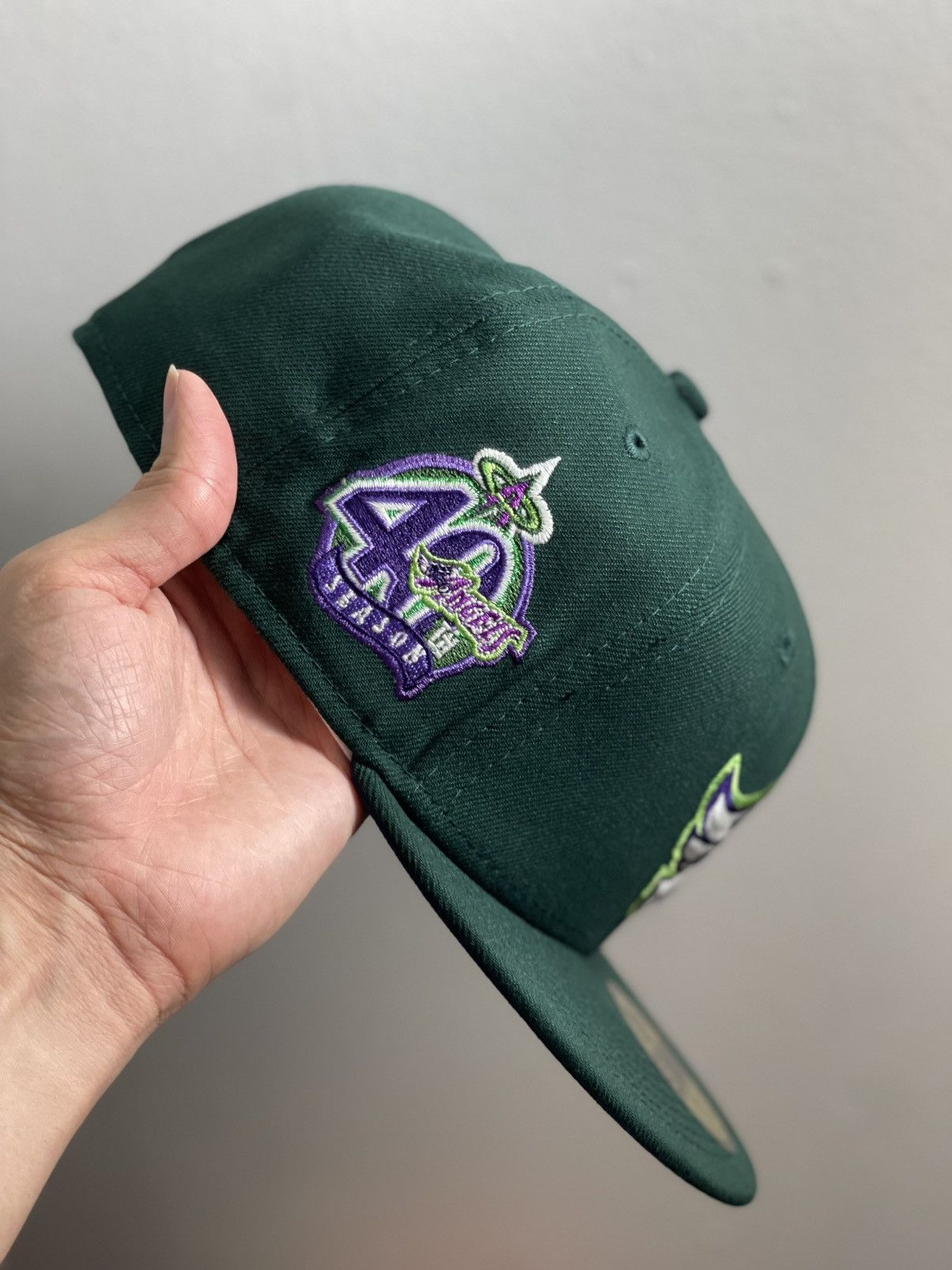 MLB × MyFitteds × New Era 7 1/8 MyFitteds Exclusive “Purple Kush” Anaheim Angels Size ONE SIZE - 2 Thumbnail