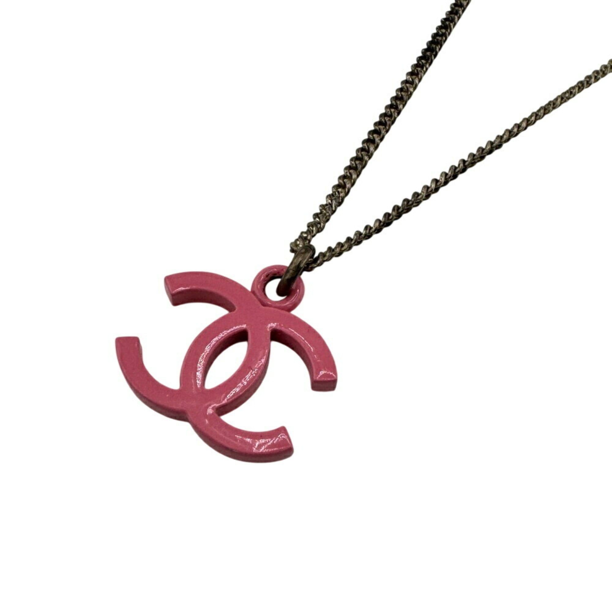 Chanel CHANEL Coco Mark Necklace Chain Pink | Grailed