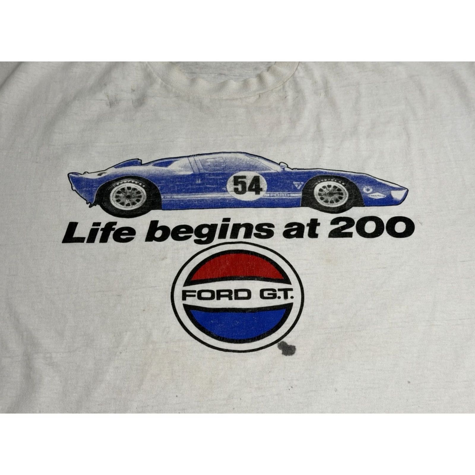 Hanes VINTAGE Ford GT 1965 GT40 MK1 Blueprint T Shirt White 2XL Hanes Unisex Adults Short Sleeve Crew Neck Cotton Racing 80s Modern Retro 80s (Mens) Size US XXL / EU 58 / 5 - 3 Thumbnail
