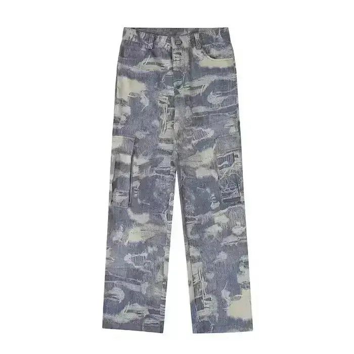 Japanese Brand Tie dye Technical denim cargo pants Men Size US 32 / EU 48 - 1 Thumbnail