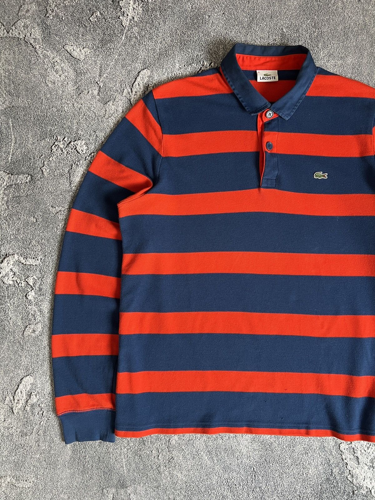 Lacoste Vintage lacoste rugby stripped long sleeve y2k Size US XL / EU 56 / 4 - 3 Thumbnail