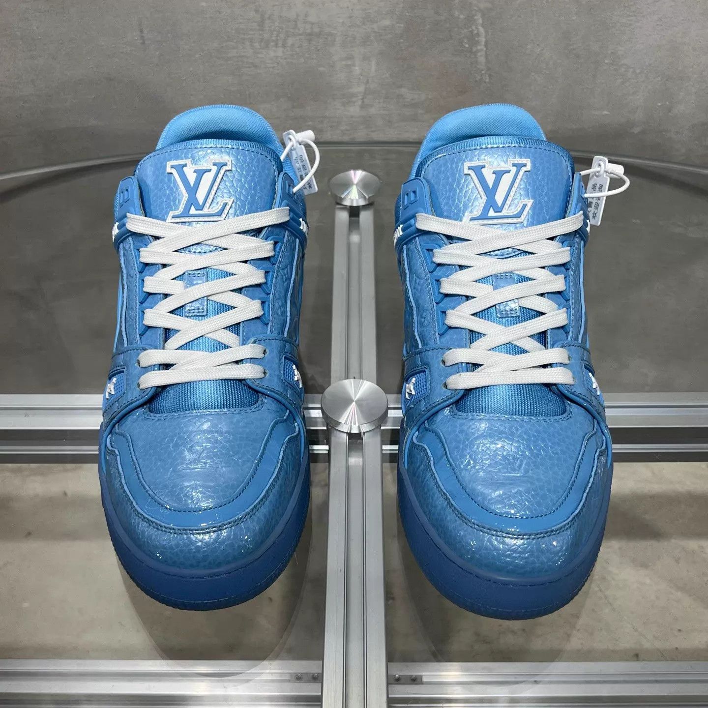 Louis Vuitton LV Trainer All Over Print Blue UK8.5 (42.5) YH23203 Size US 9.5 / EU 42-43 - 1 Thumbnail