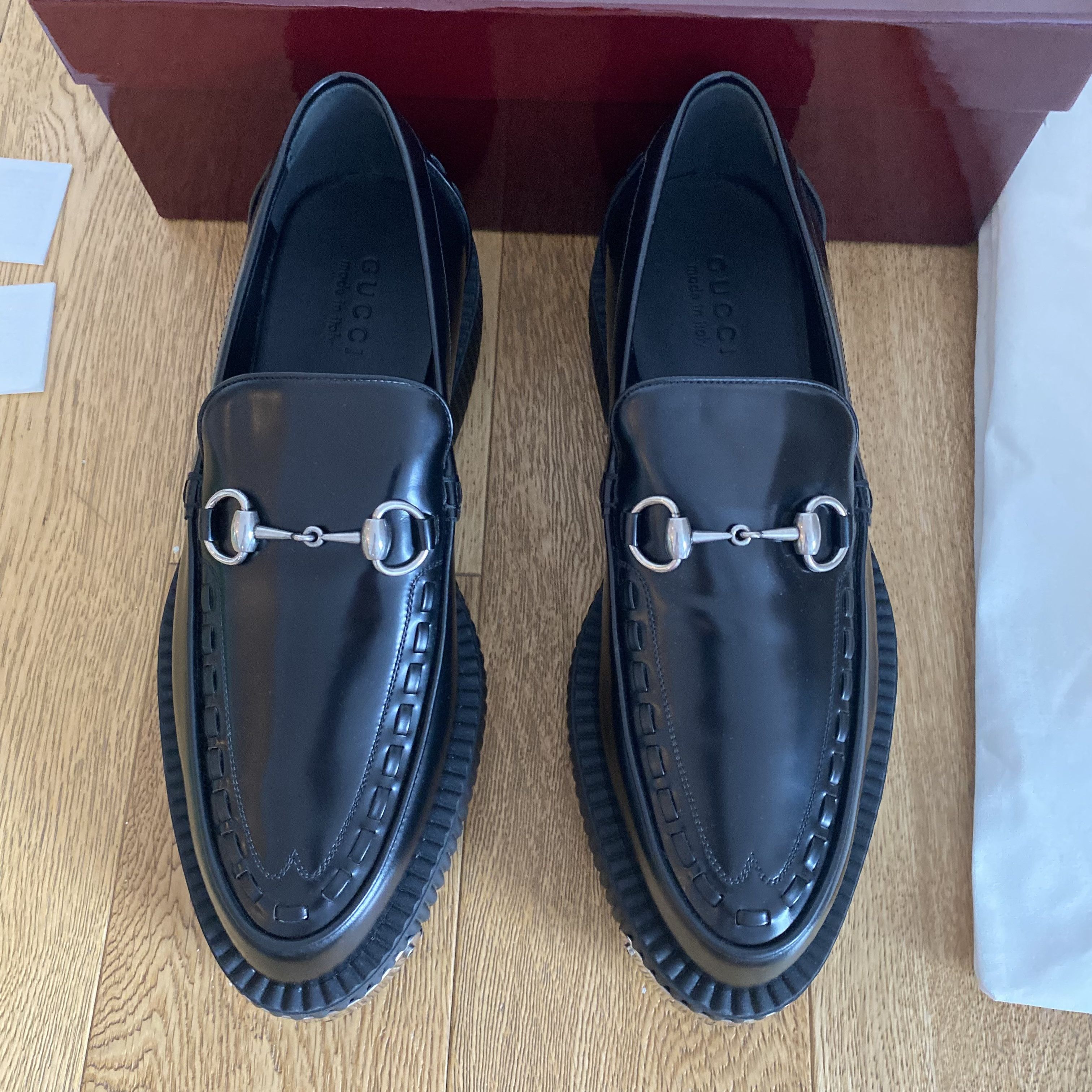 Gucci Gucci Magnum Black Platform Loafers Horsebit Creeper 9.5 EU Size US 10.5 / EU 43-44 - 3 Thumbnail