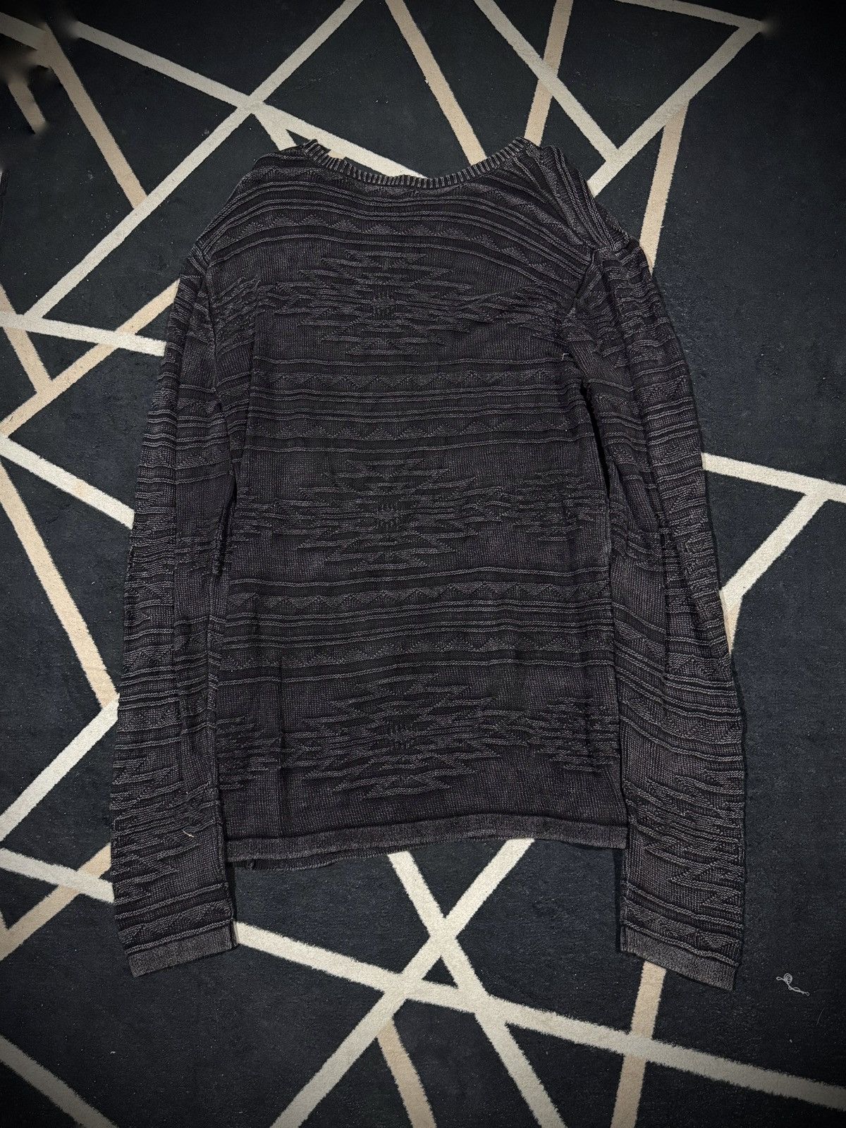 Le Grande Bleu (L.G.B.) Navajo Knit Sweaters Moussy Black Washed Archive Styled Size US L / EU 52-54 / 3 - 2 Thumbnail