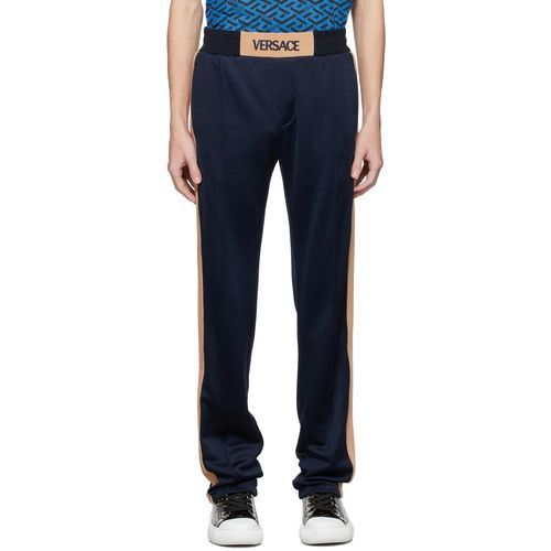 Versace o1y0525 Logo Jogger & Sweatpant in Midnight Blue Size US 36 / EU 52 - 1 Thumbnail