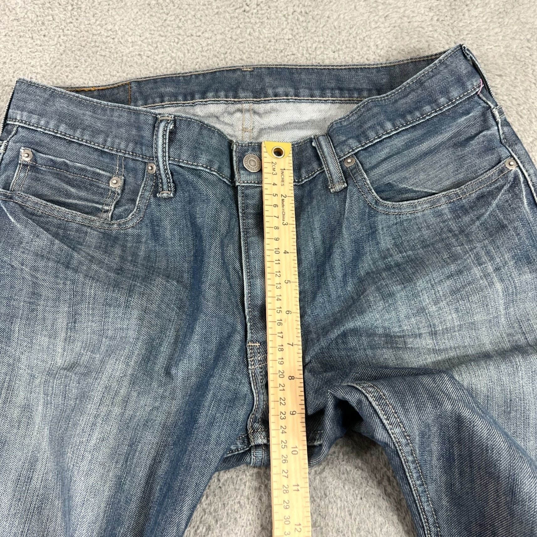 Levi's Levi's 514 Straight Fit Jeans Men's Blue Denim 34x32 Medium Wash Regular Size US 34 / EU 50 - 4 Thumbnail