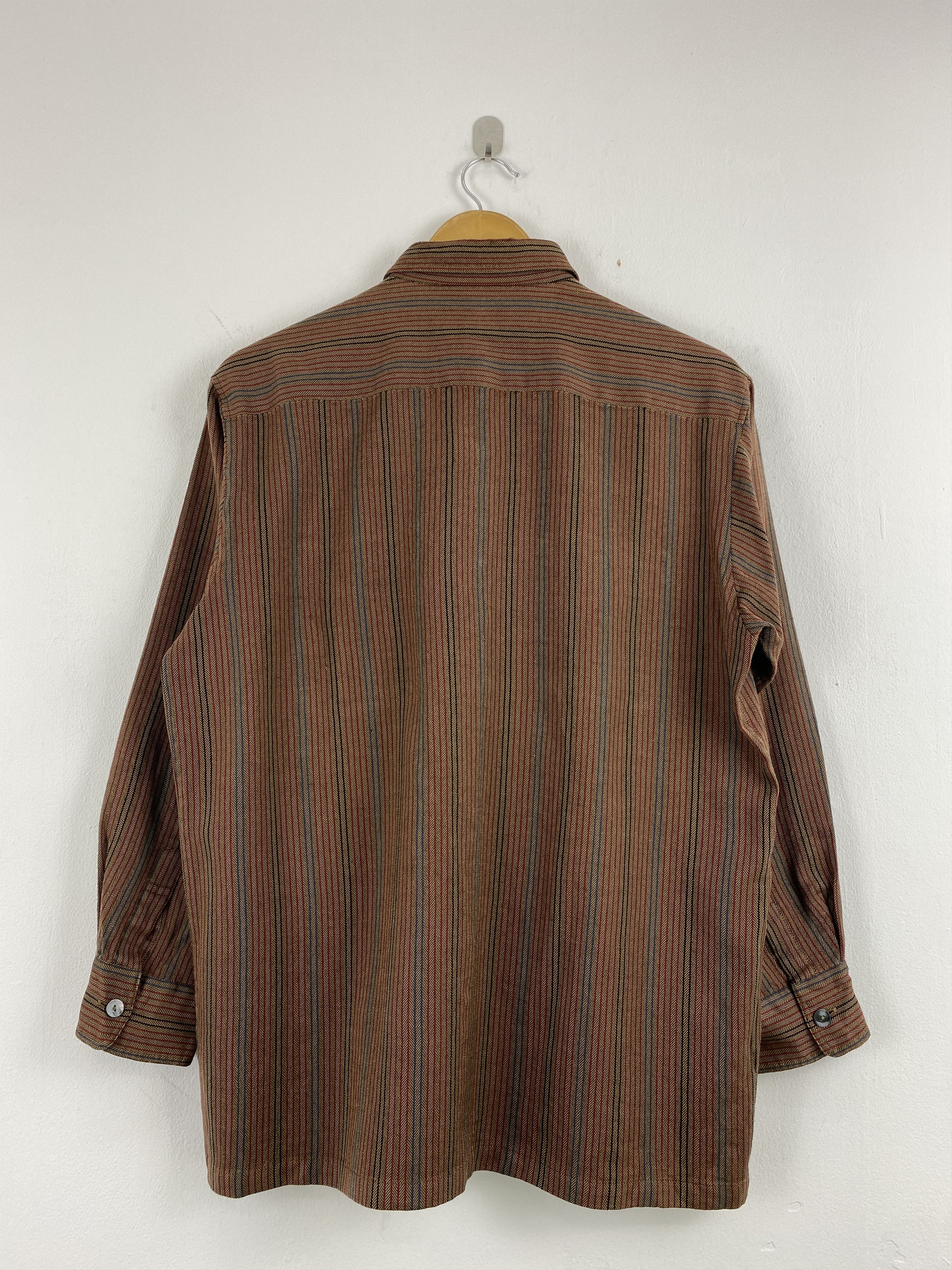 Japanese Brand Vintage Sunjoker Tokyo Japan Button Ups Striped Shirt JA0130 Size US L / EU 52-54 / 3 - 3 Thumbnail