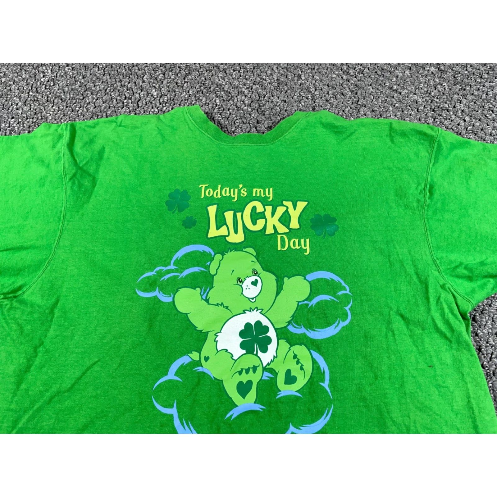 Vintage VINTAGE Care Bears T-Shirt Women's 1X Green Oversized Y2K 2004 Lucky Bear 90s Cartoon Womens Size XL / US 12-14 / IT 48-50 - 6 Thumbnail