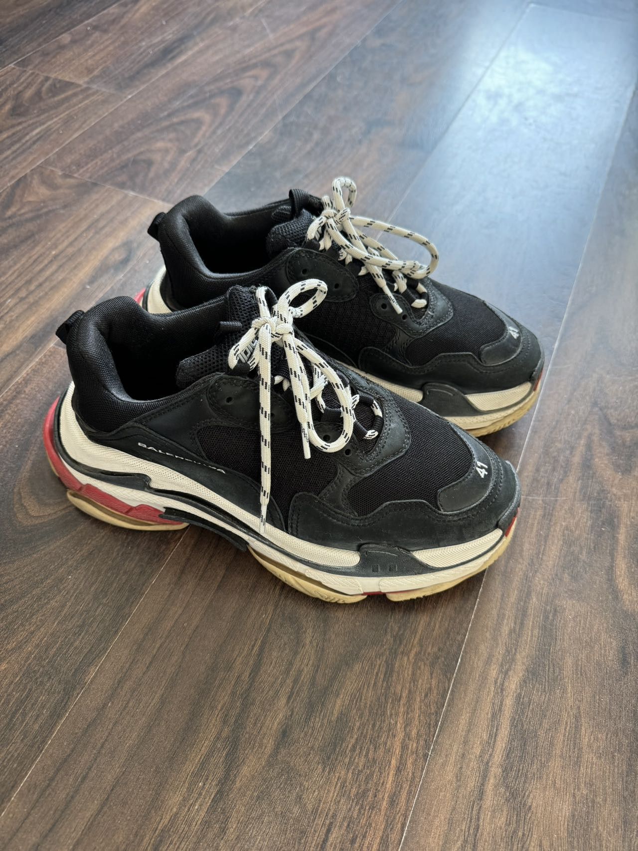 Balenciaga Balenciaga Triple S Sneaker Black Red 41 Size US 8 / EU 41 - 5 Thumbnail