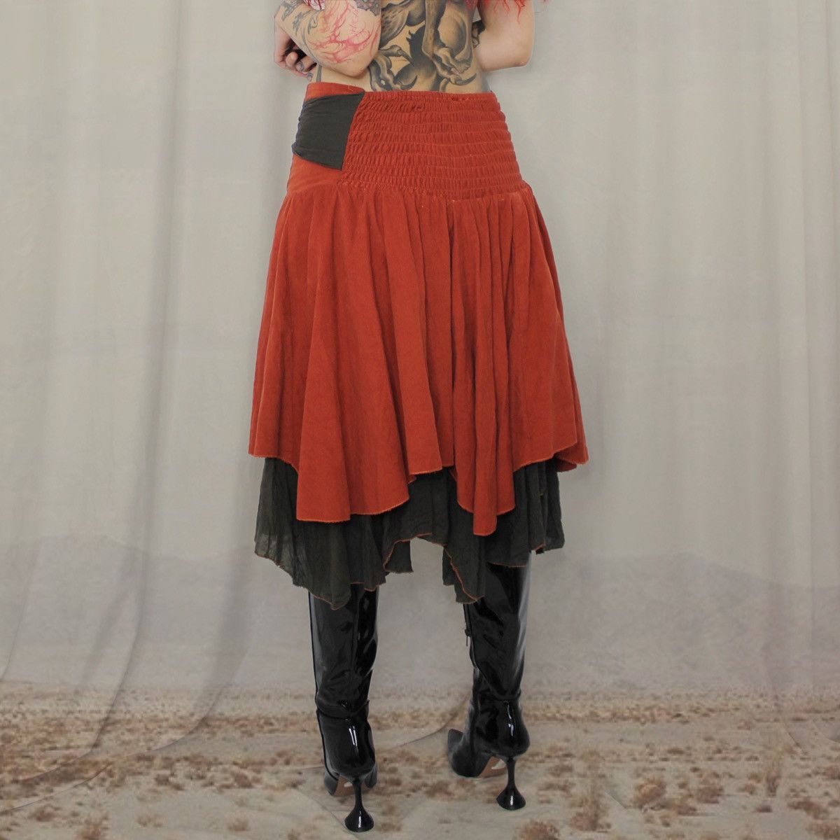 Other 🪗ORANGE MIDI SKIRT🪗 Size 30" / US 8 / IT 44 - 3 Thumbnail